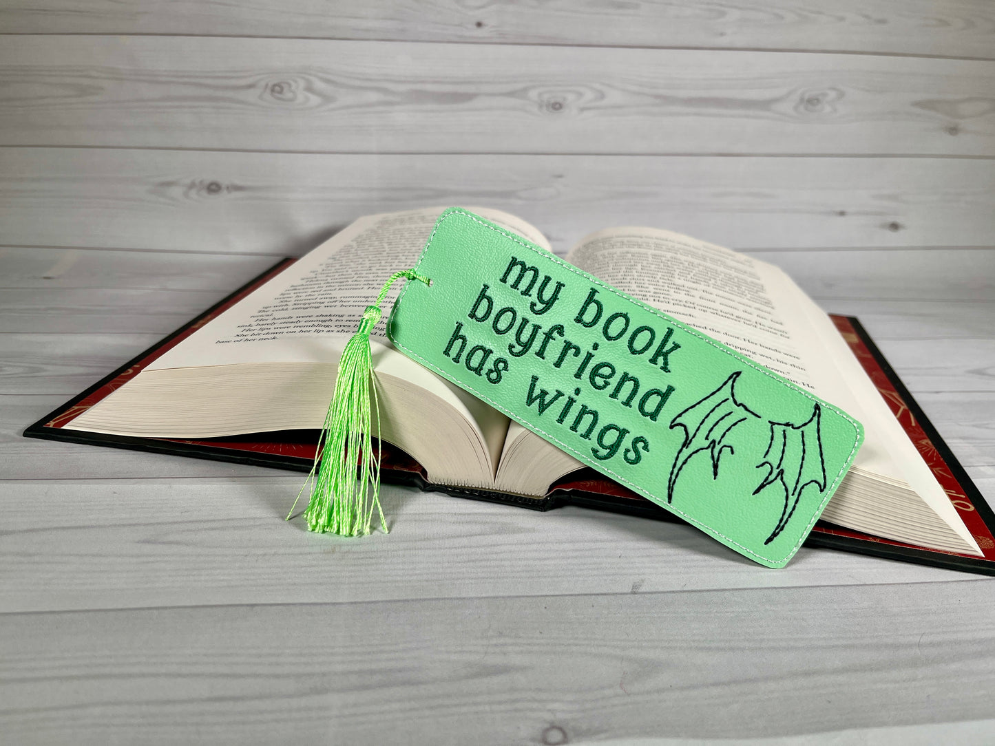 Boyfriend has wings bookmark