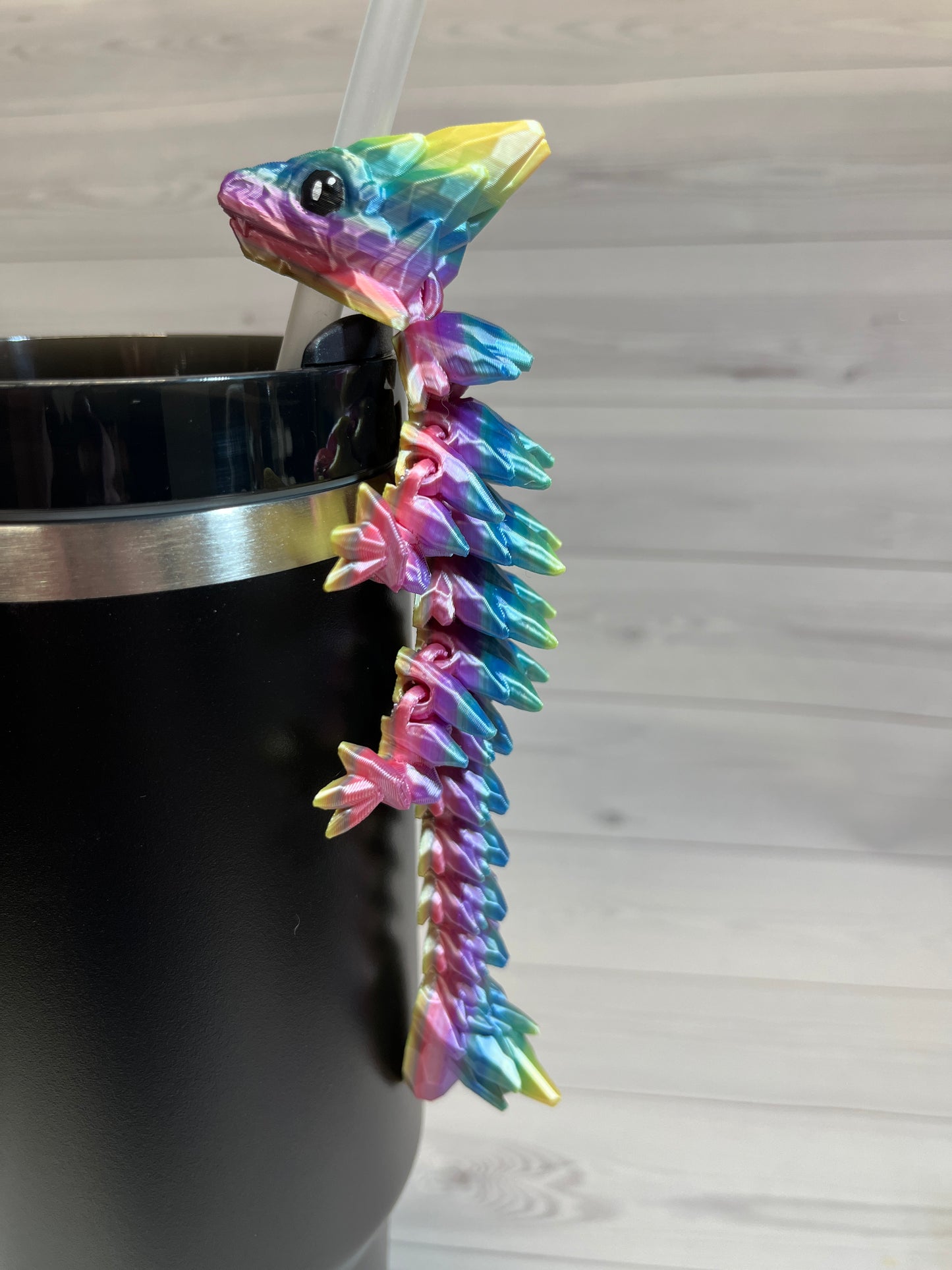Dragon Straw Buddy- Silk Rainbow