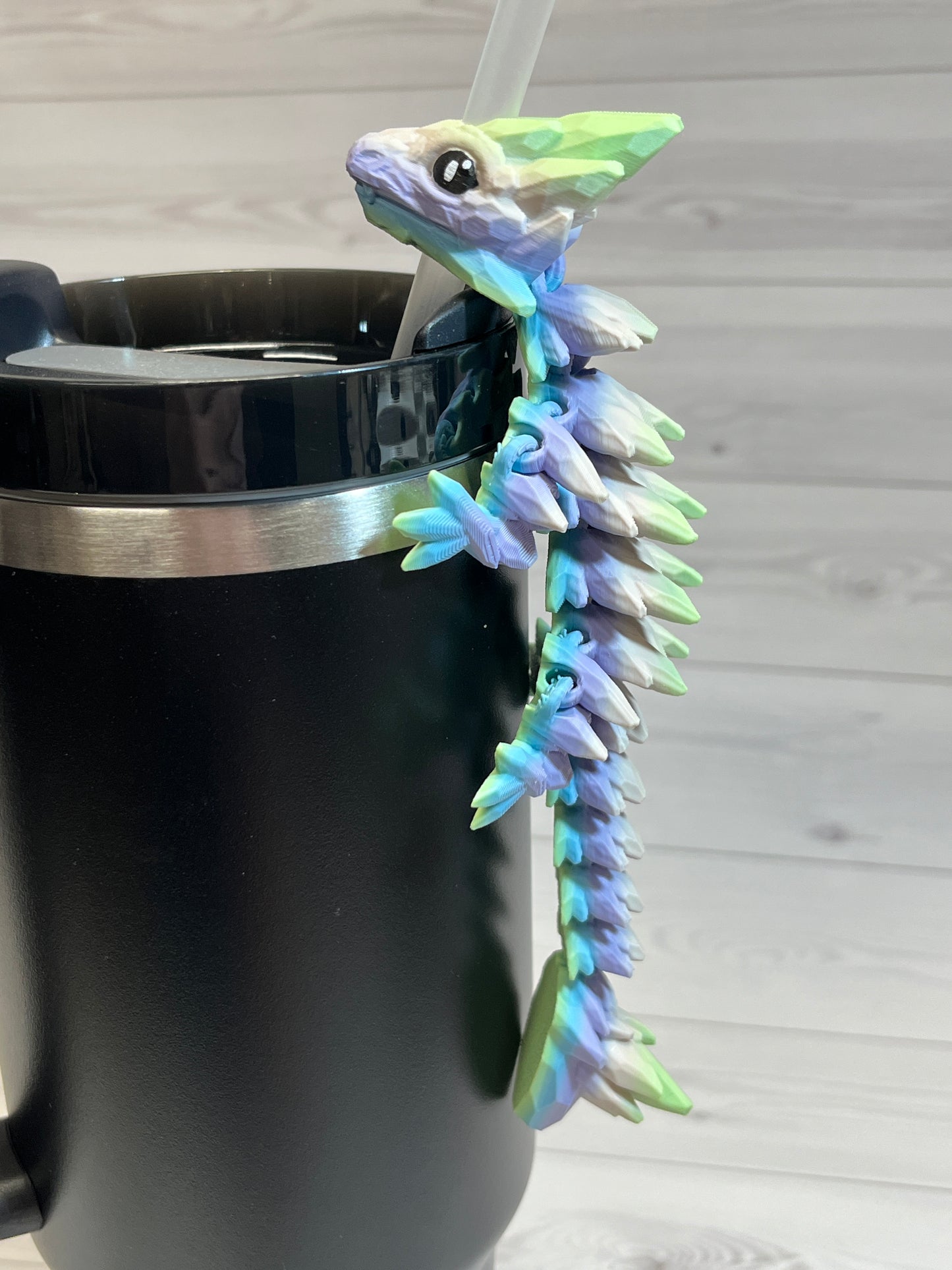 Dragon Straw Buddy- Matte Rainbow