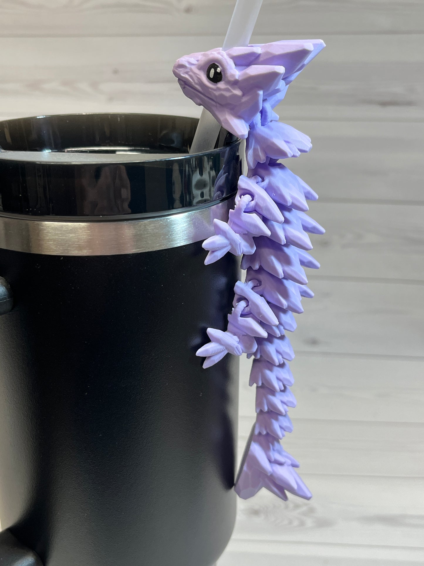 Dragon Straw Buddy- Pastel Purple
