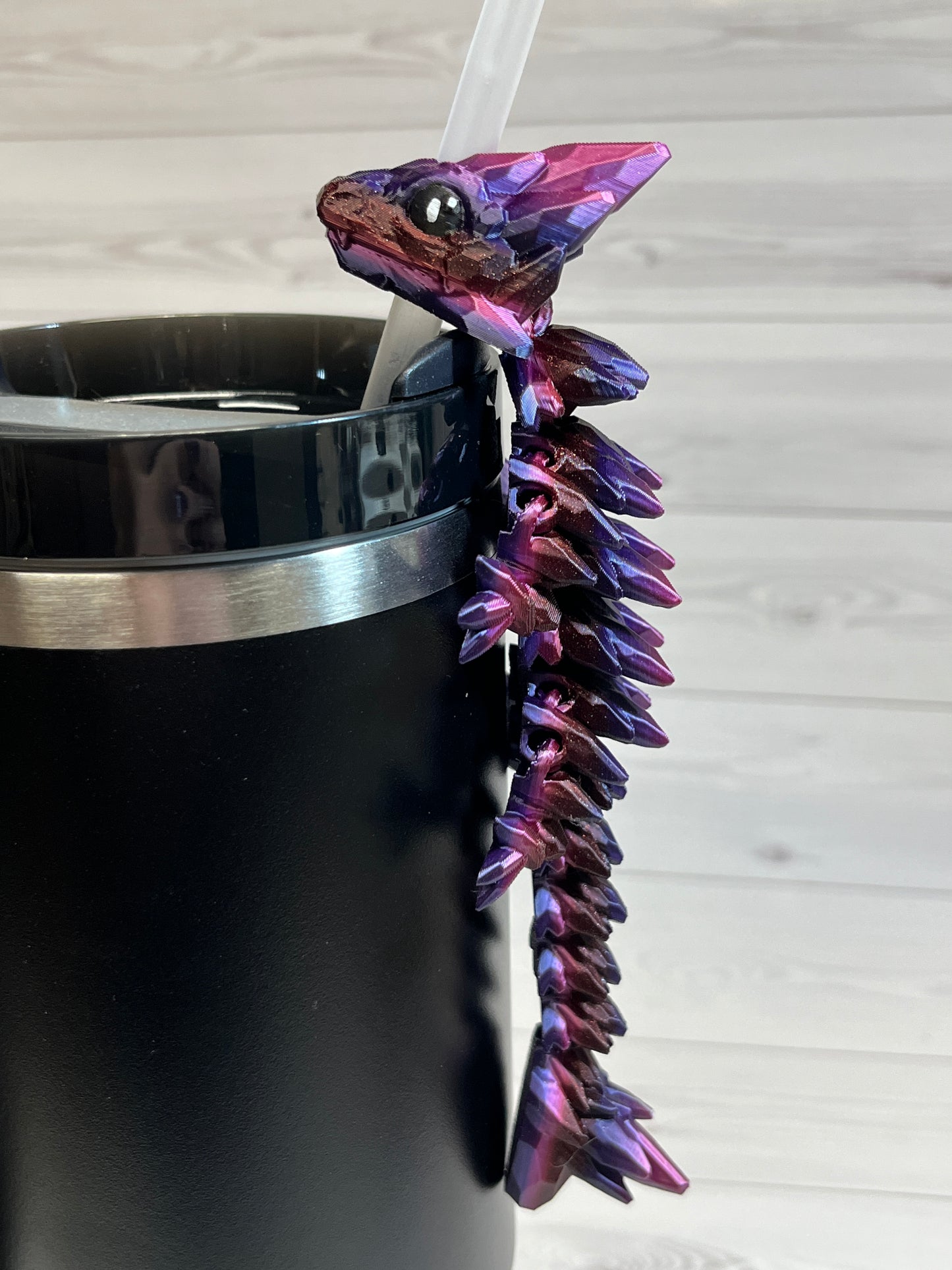 Dragon Straw Buddy- Trio red/purple/blue