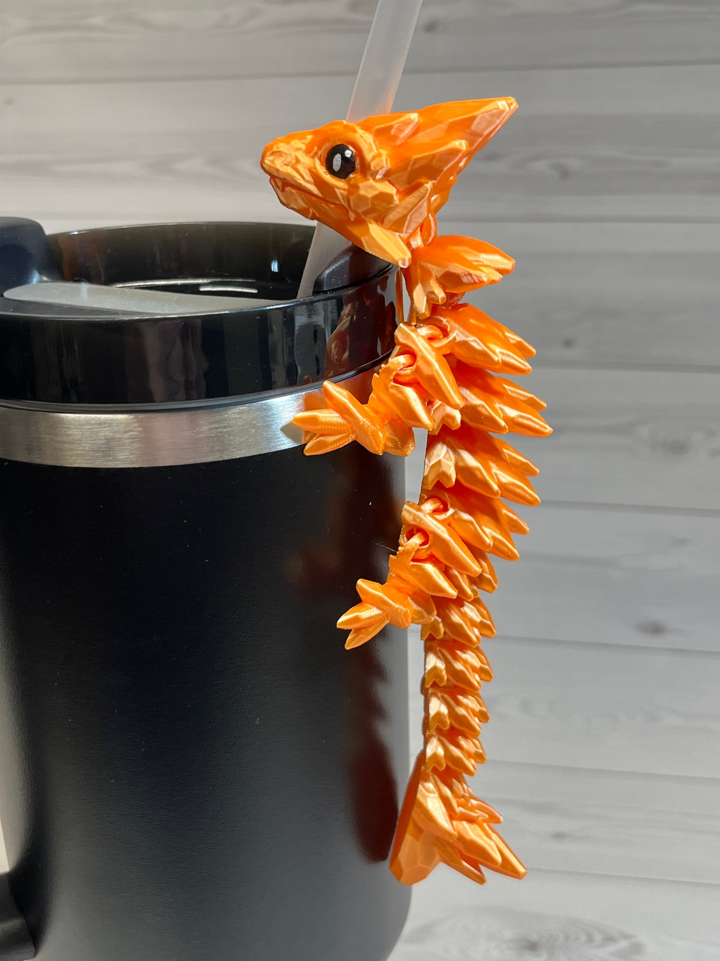 Dragon Straw Buddy- Silk Orange