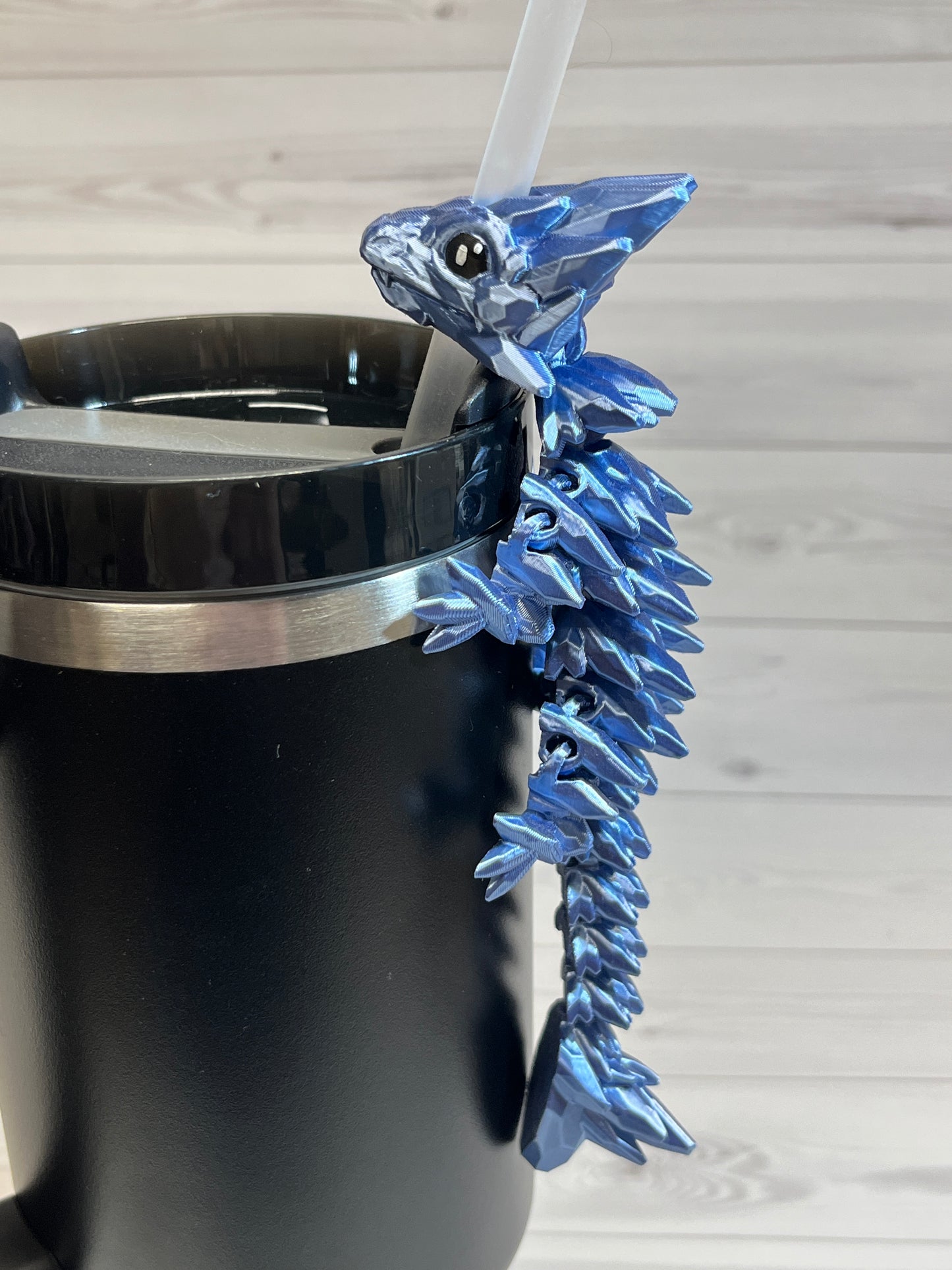 Dragon Straw Buddy-Silver Blue