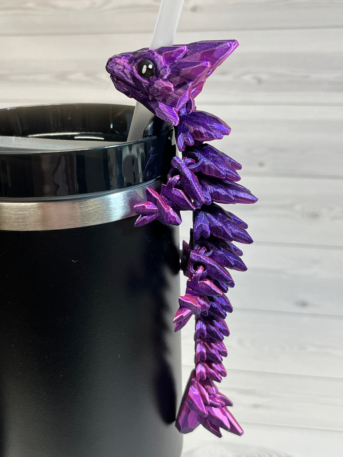 Dragon Straw Buddy- Dual blue/purple
