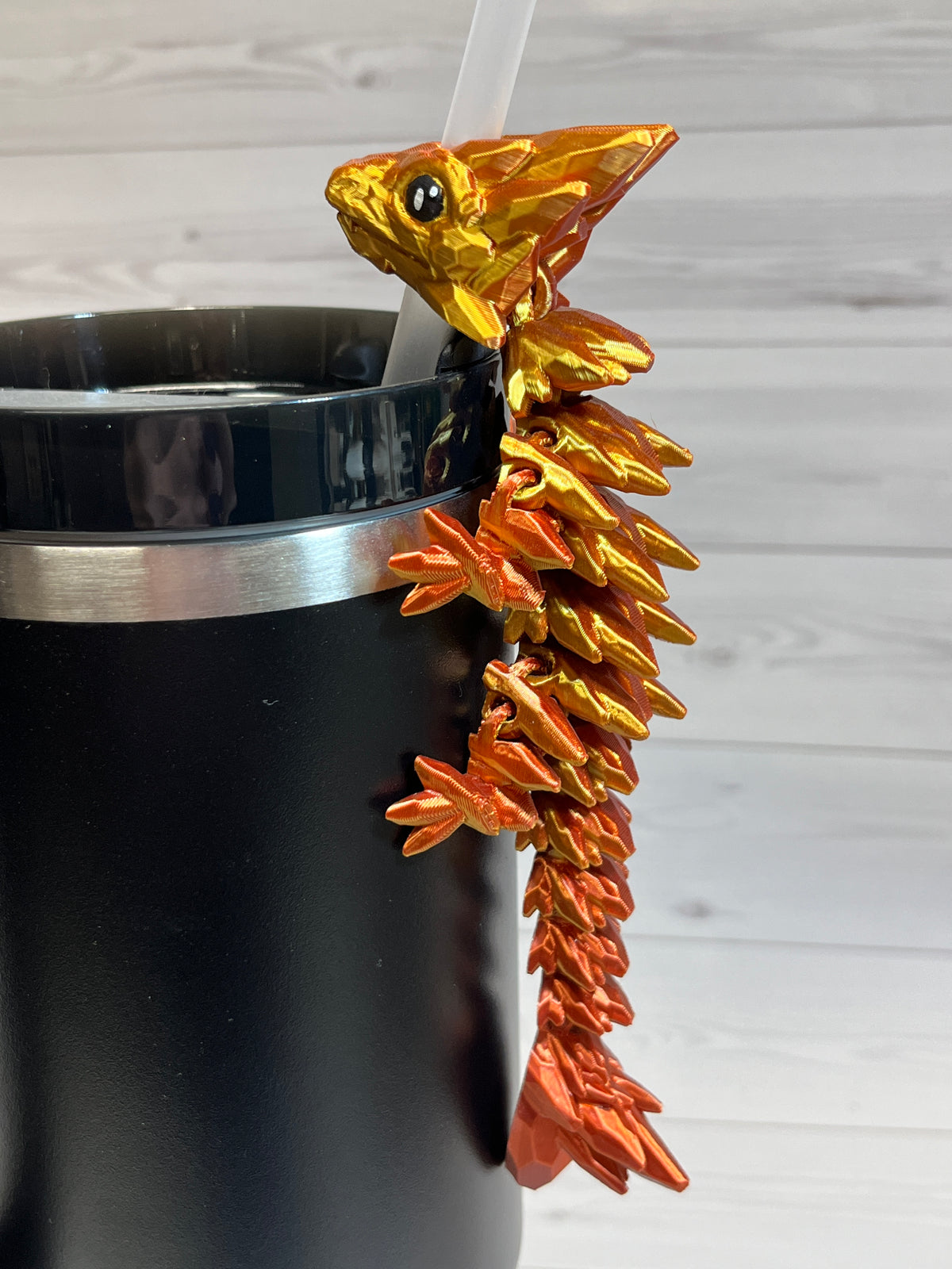 Dragon Straw Buddy- Dual silk gold/copper