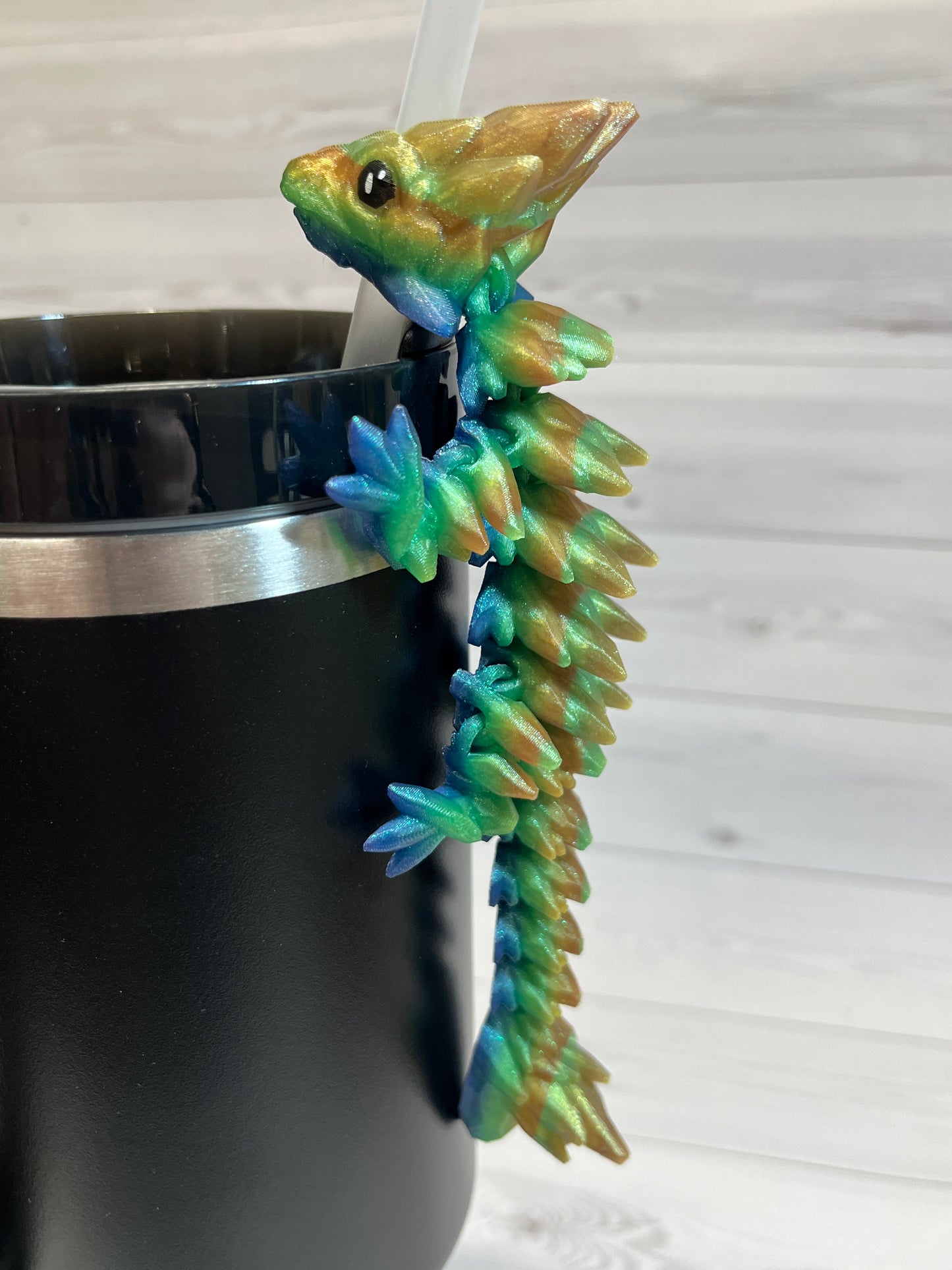 Dragon Straw Buddy- chameleon mirror