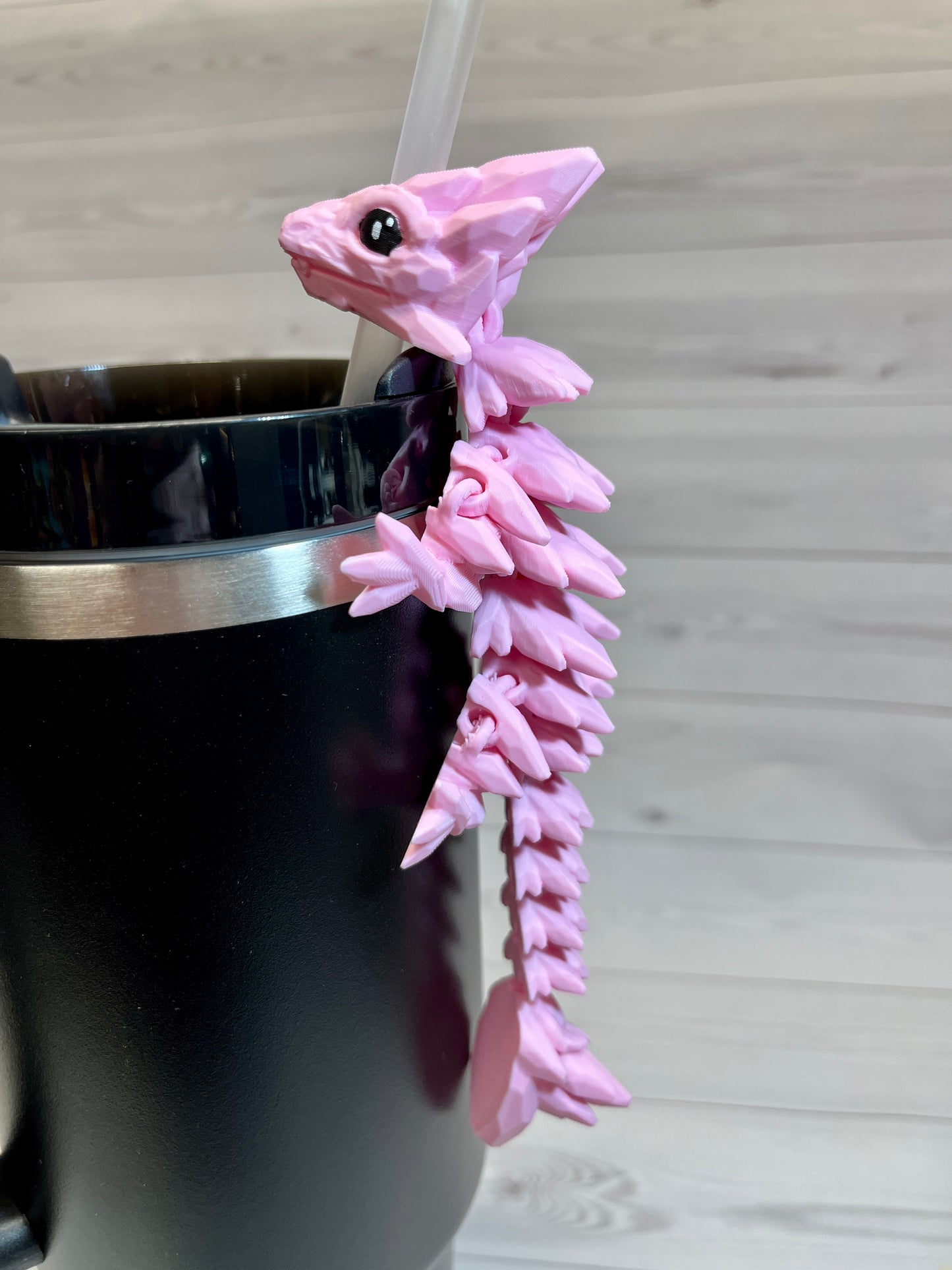 Dragon Straw Buddy- Pastel Pink