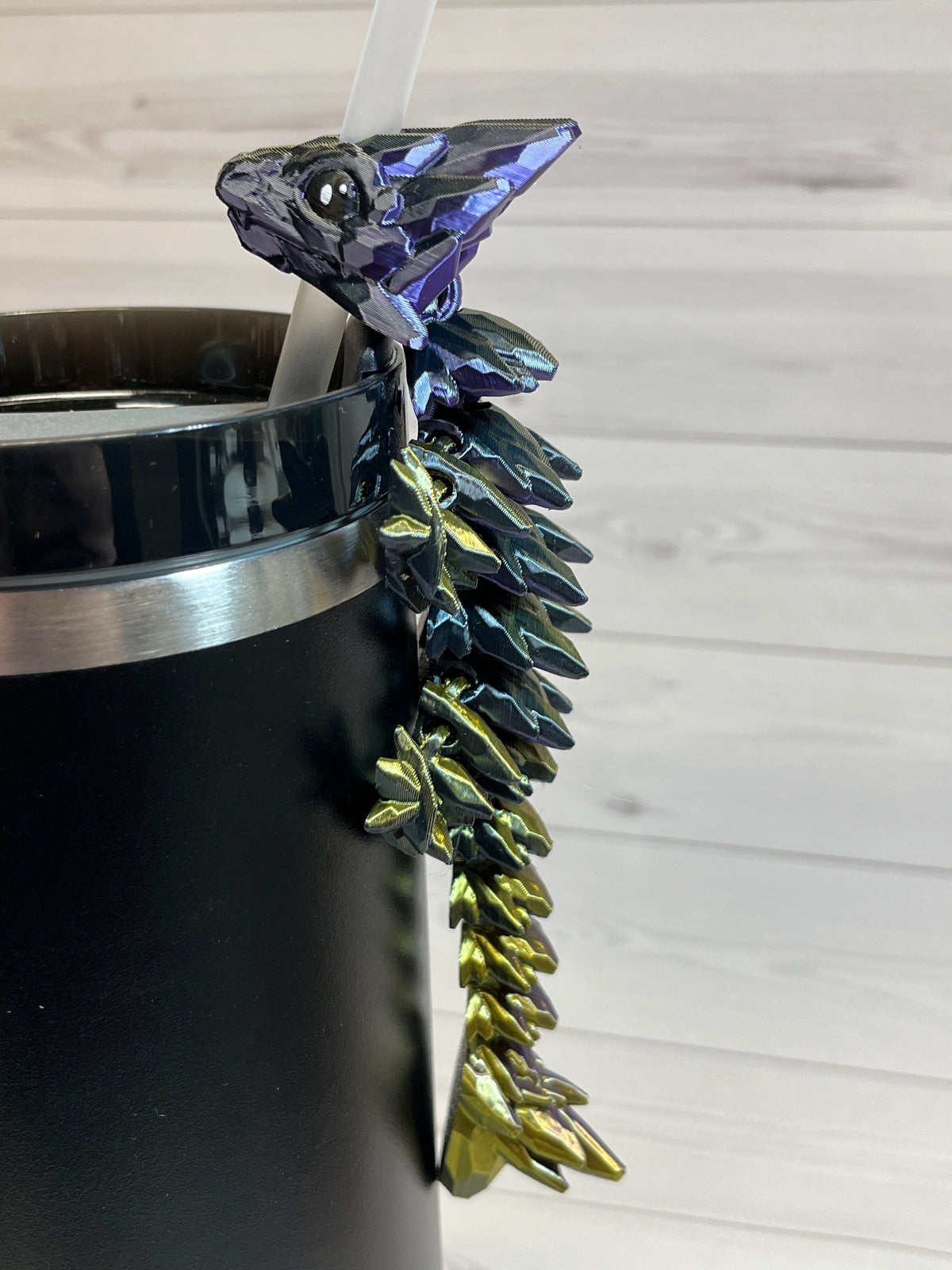Dragon Straw Buddy- Tri Gold/Purple/Black