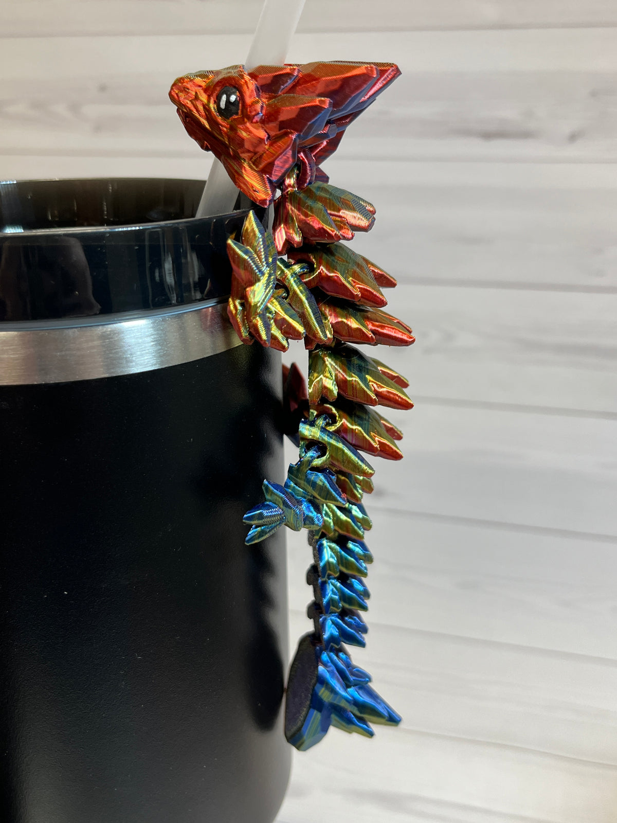 Dragon Straw Buddy- Tri Red/Blue/Gold