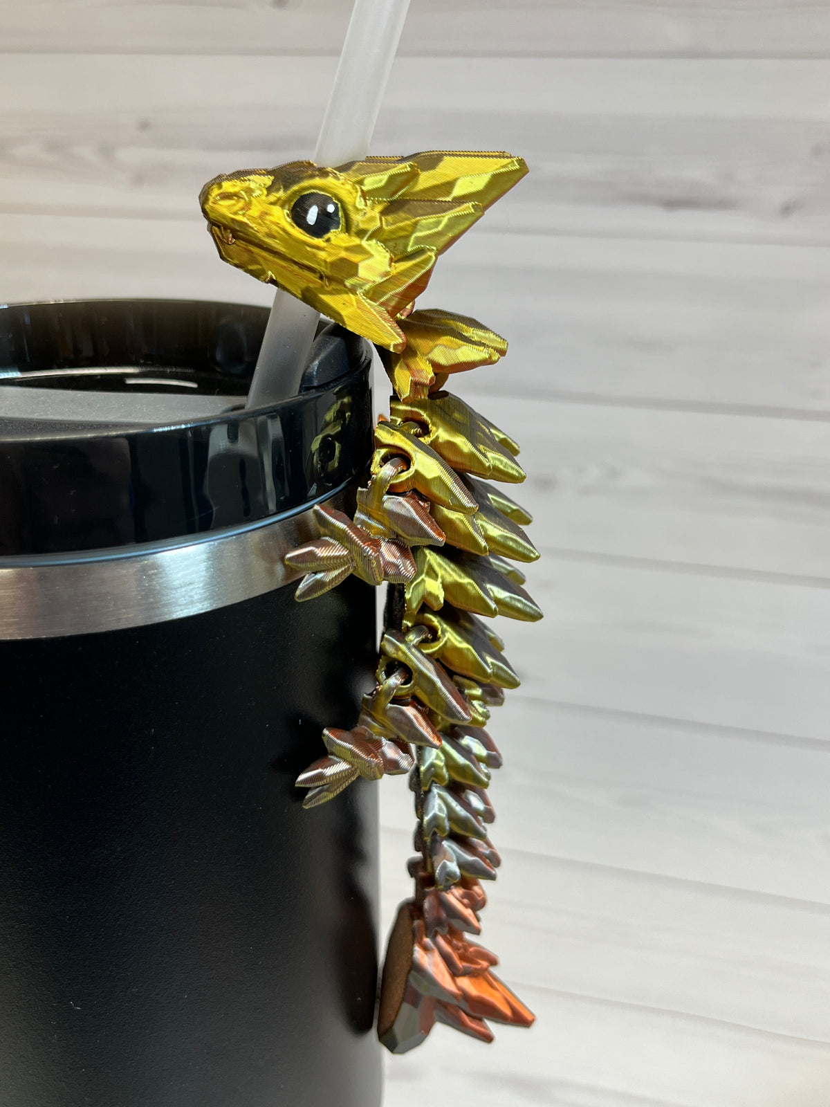 Dragon Straw Buddy- Tri Gold/Silver/Copper