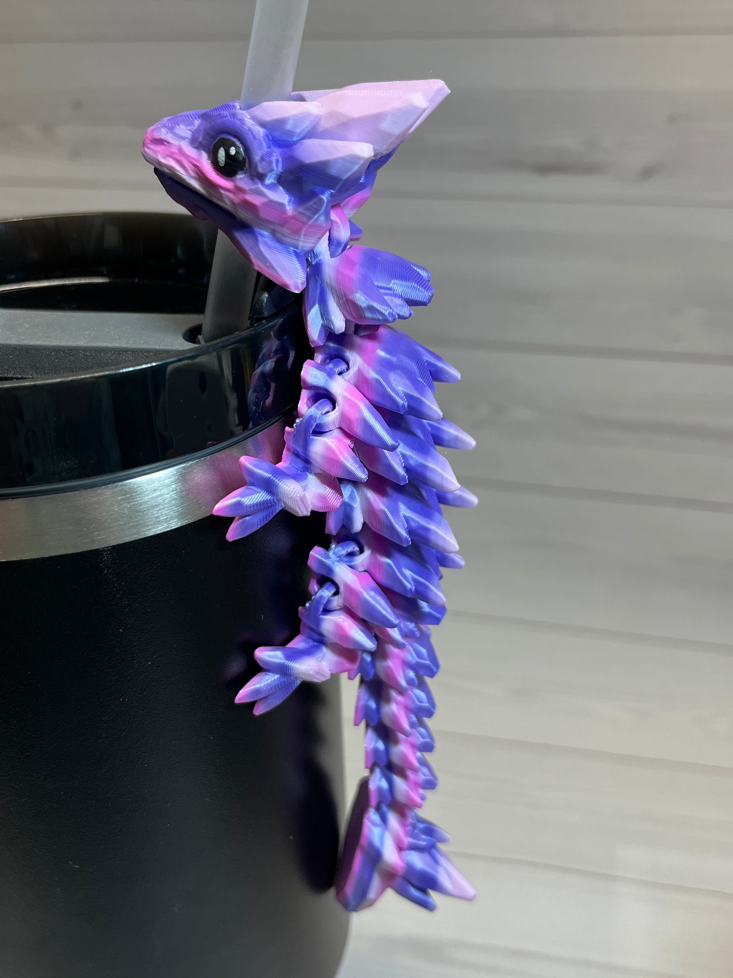 Dragon Straw Buddy- Purple Rainbow