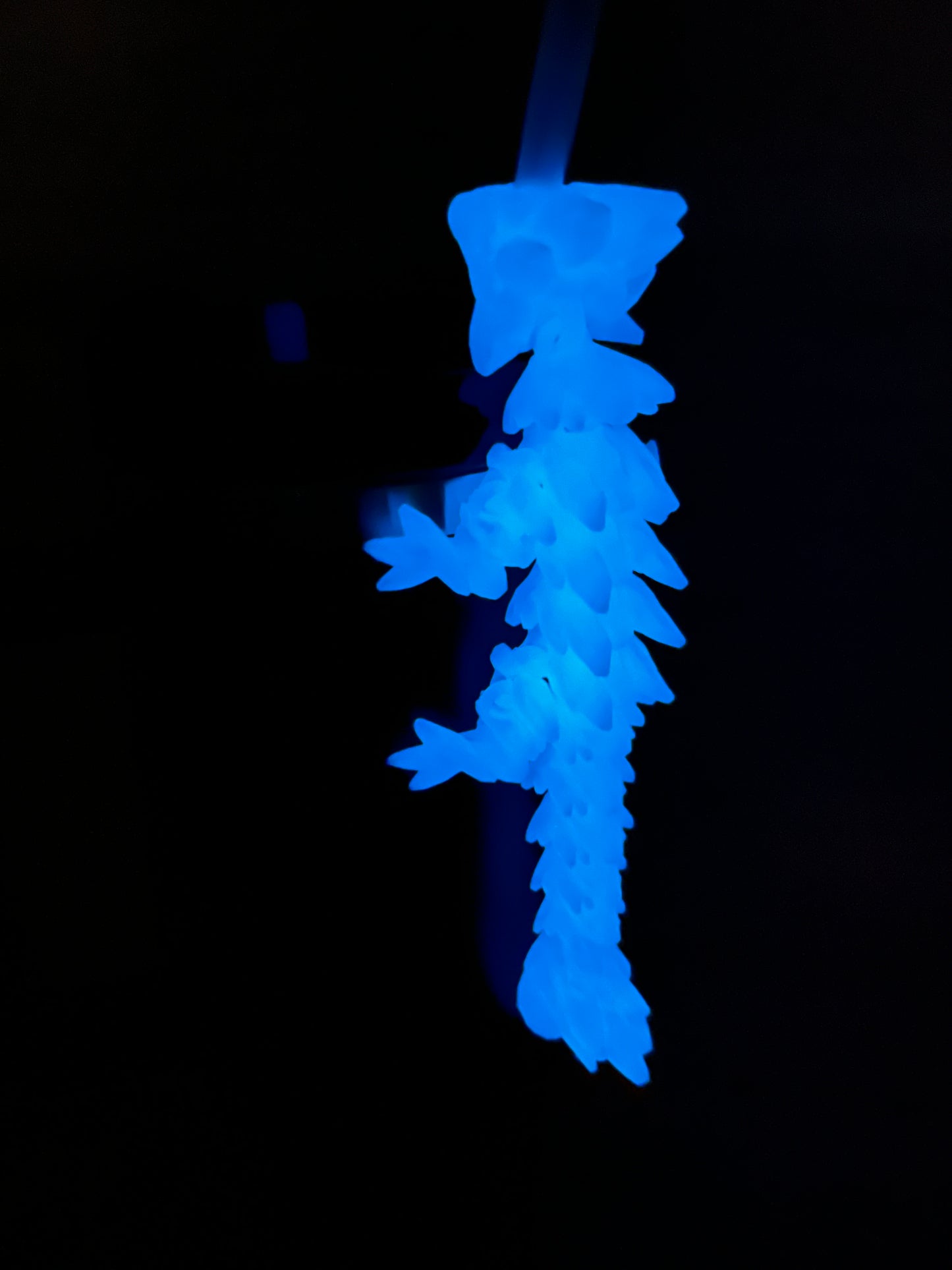 Dragon Straw Buddy- Glow in the dark- Blue