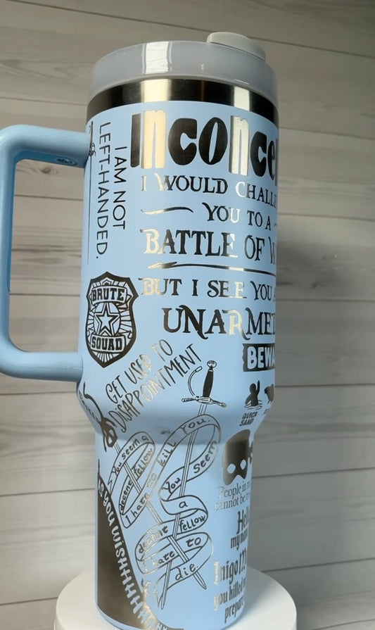 Buttercup- As you wish 40oz tumbler