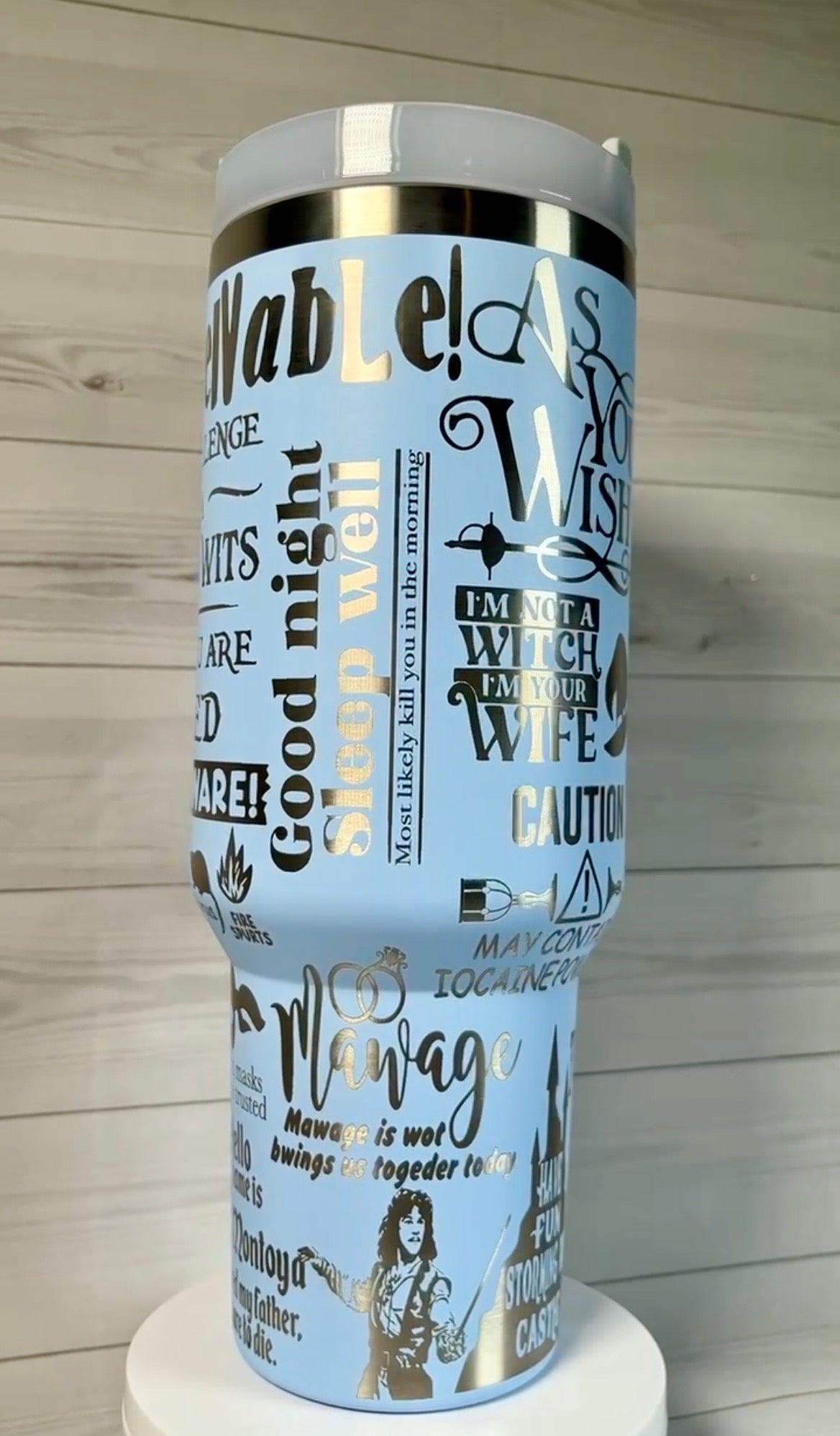 Buttercup- As you wish 40oz tumbler