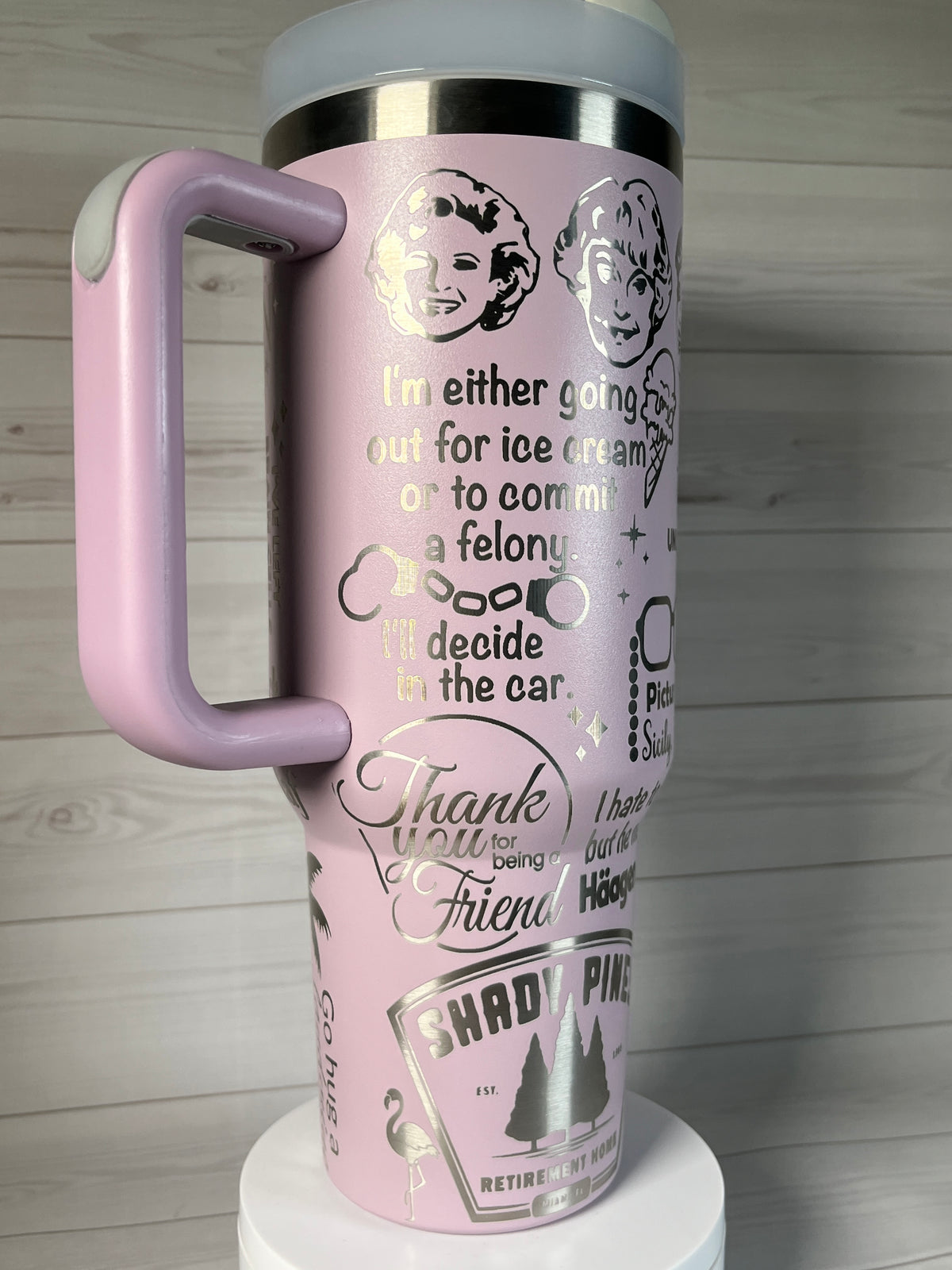 Golden Sassy Girls 40oz tumbler
