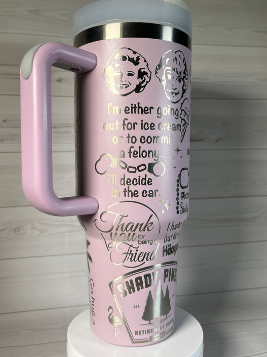 Golden Sassy Girls 40oz tumbler