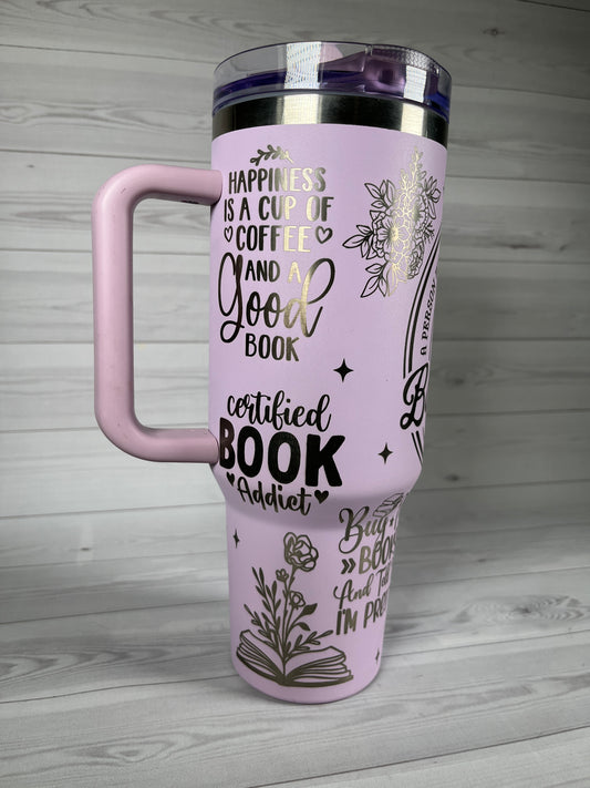 Booktrovert 40 oz tumbler