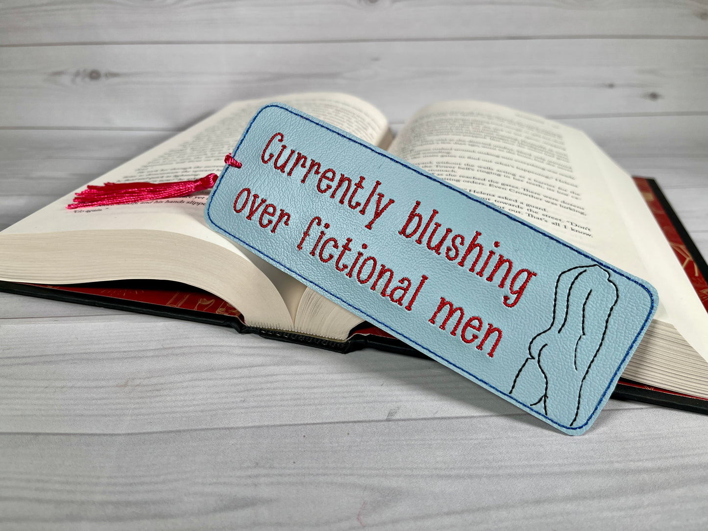 *Mature* Blushing over fictional men bookmark