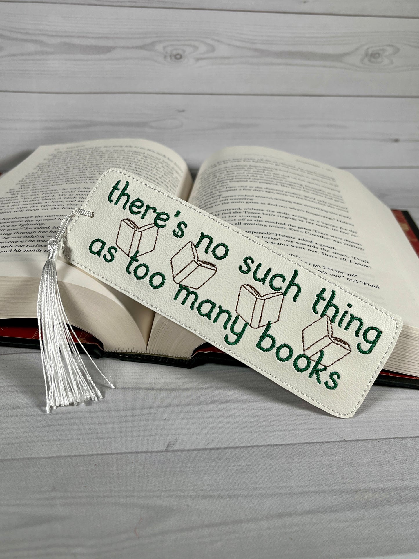 Too many books bookmark