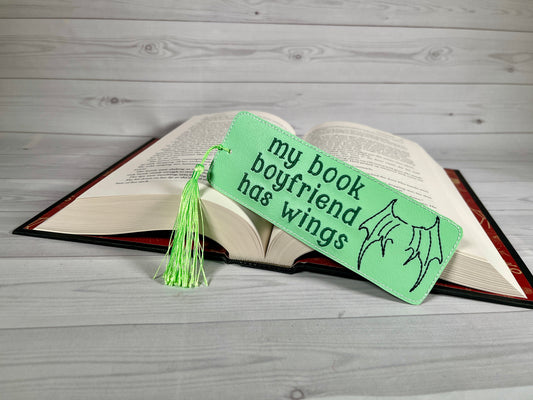 Boyfriend has wings bookmark
