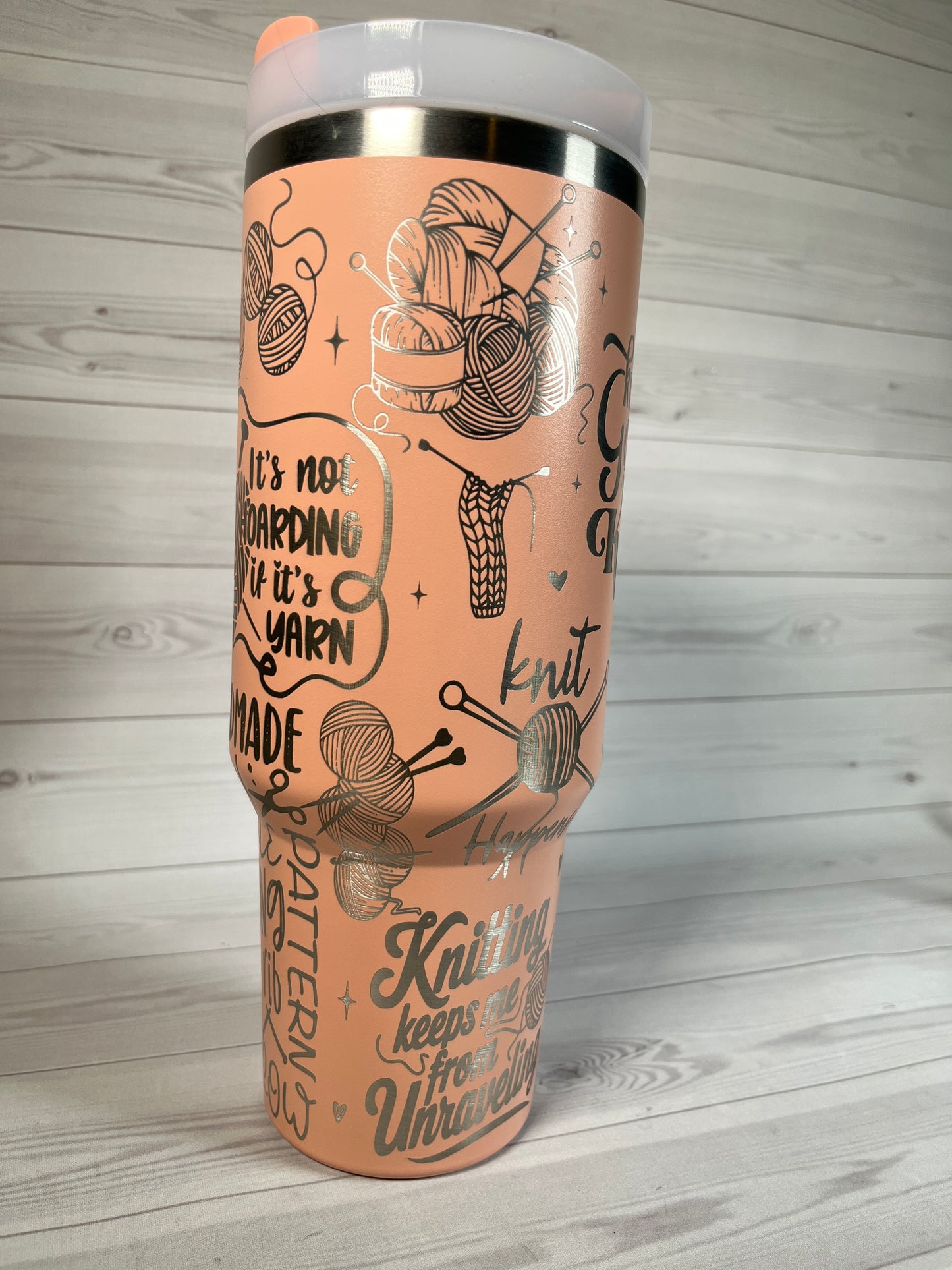 Crafting- Knitting 40 oz tumbler