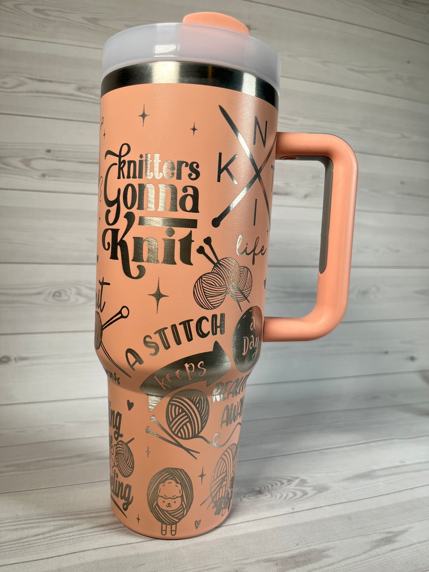 Crafting- Knitting 40 oz tumbler