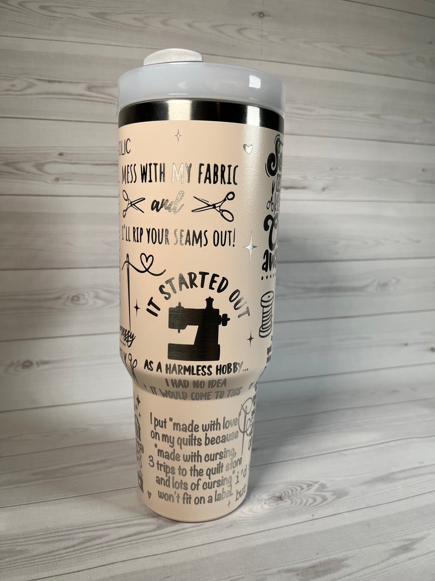 Crafting- Sewing Helps 40 oz tumbler