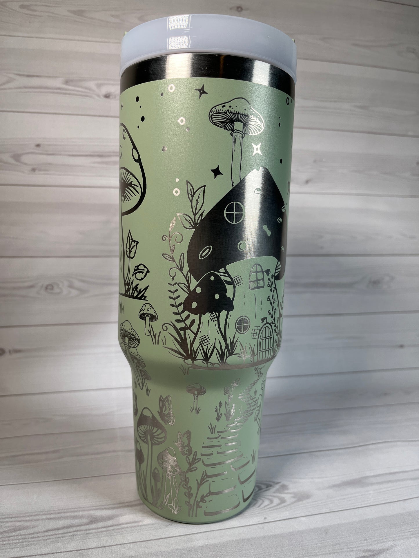 Mushroom Village 40 oz tumbler