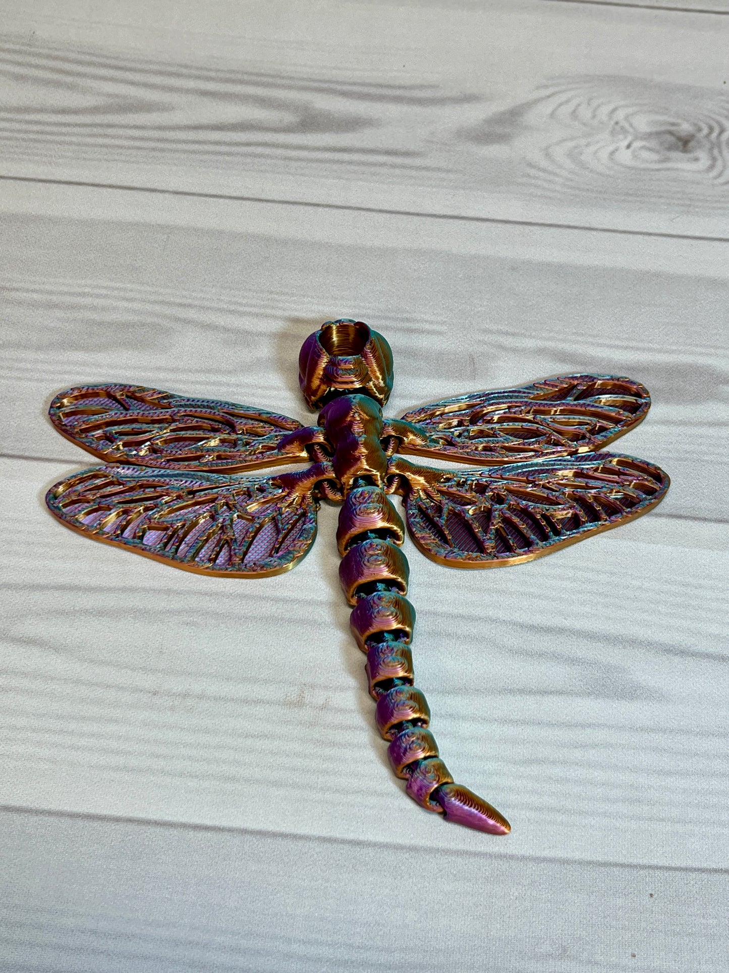 Dragonfly Straw Buddy- trio-blue/pink/orange