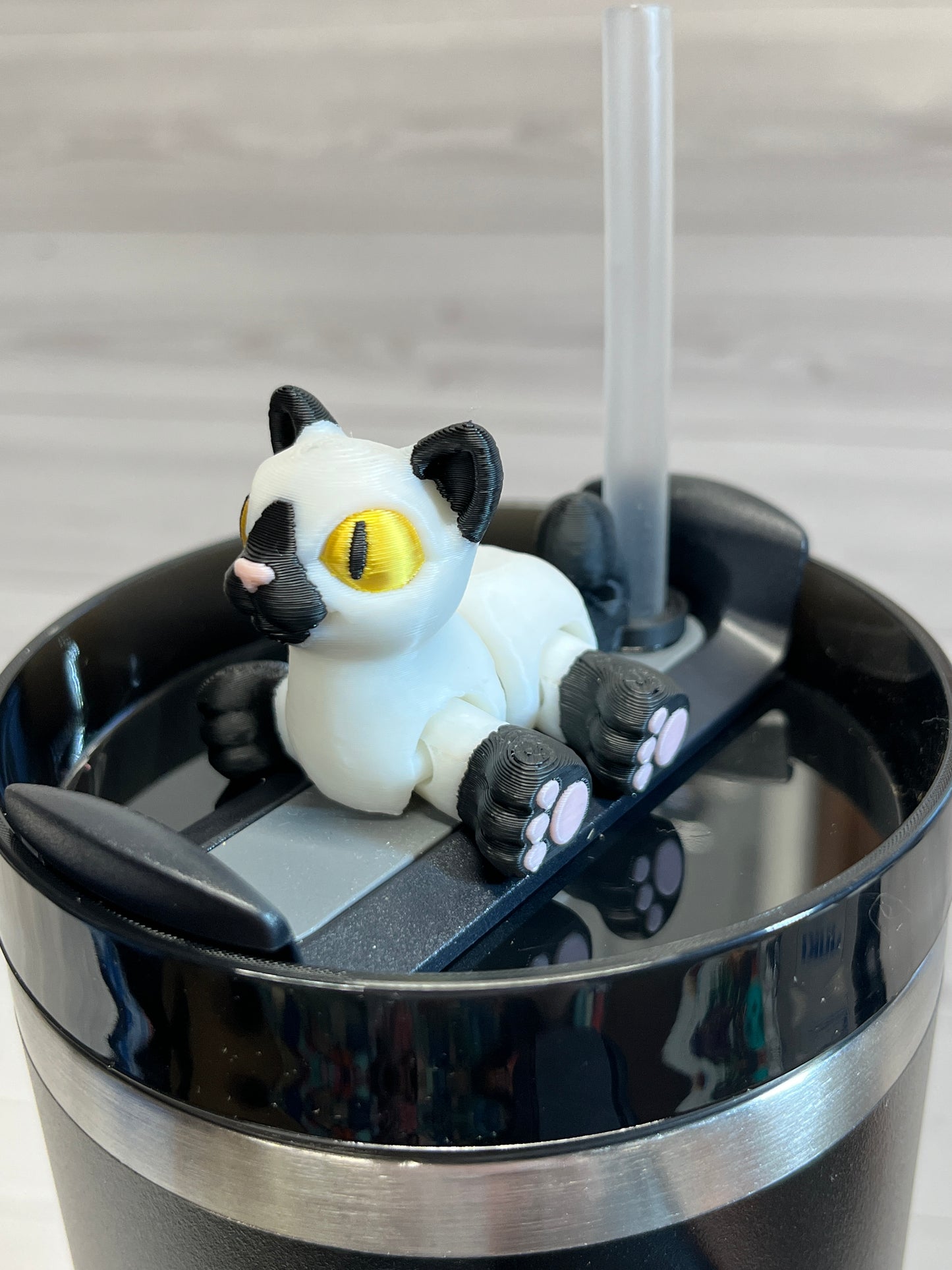 Siamese Cat Straw Buddy
