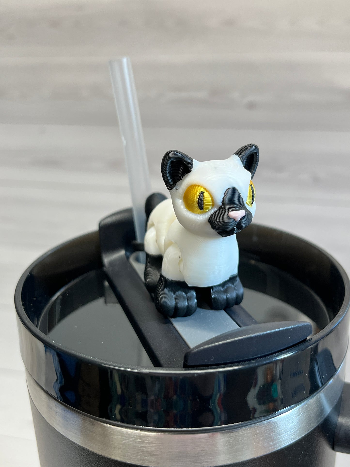 Siamese Cat Straw Buddy