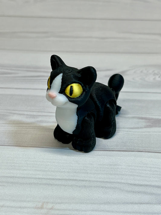 Tuxedo Cat Straw Buddy