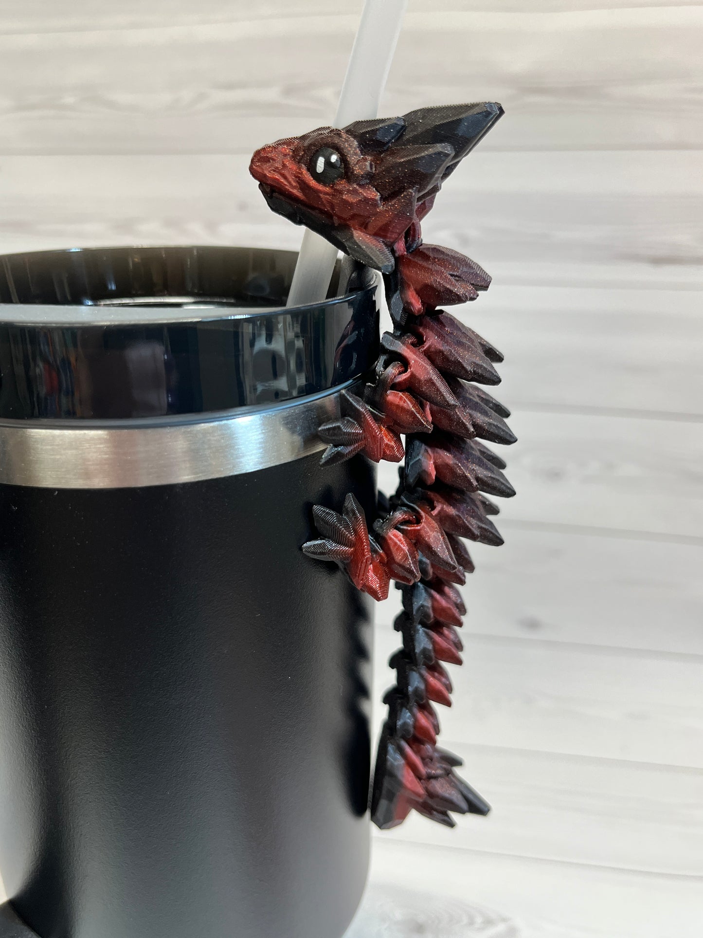 Dragon Straw Buddy- Red/Black gradient