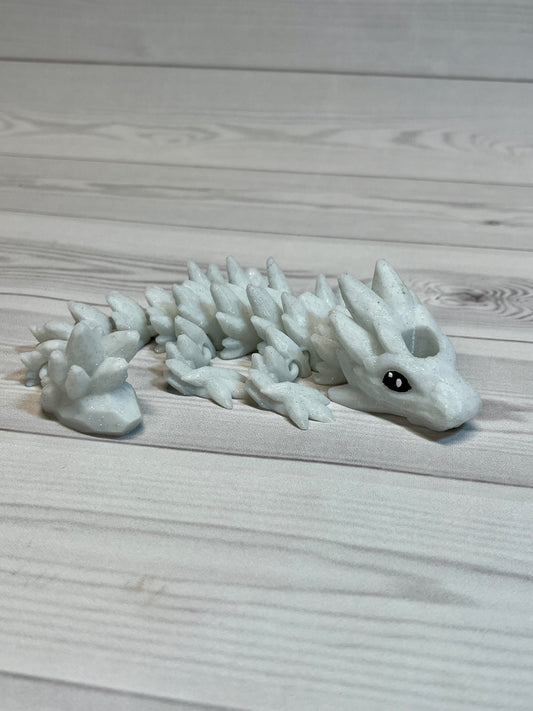 Dragon Straw Buddy- Sparkle White