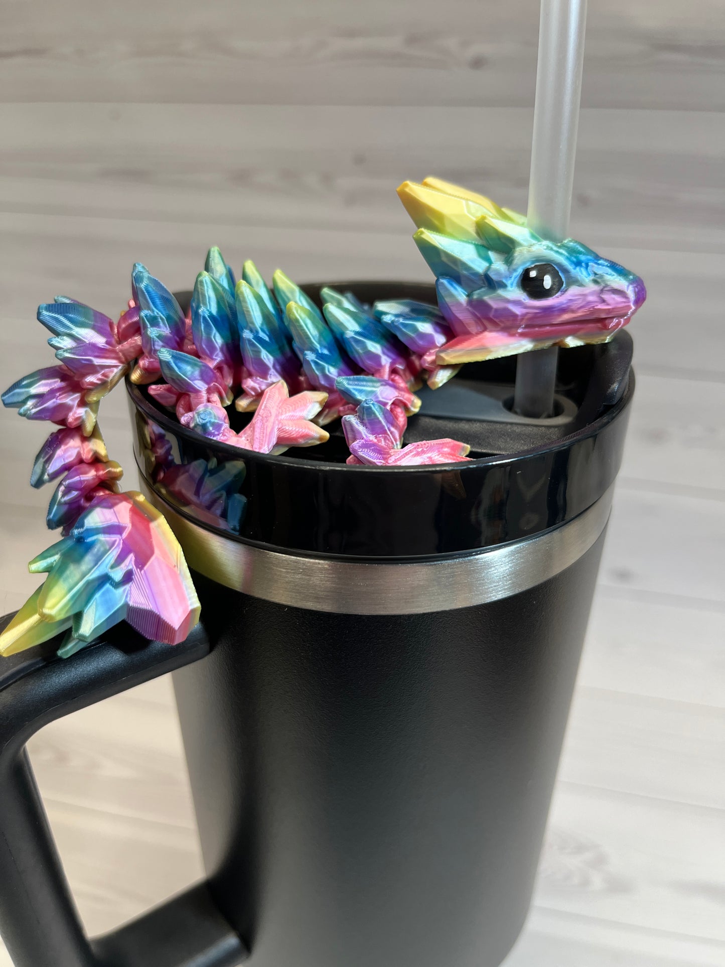 Dragon Straw Buddy- Silk Rainbow