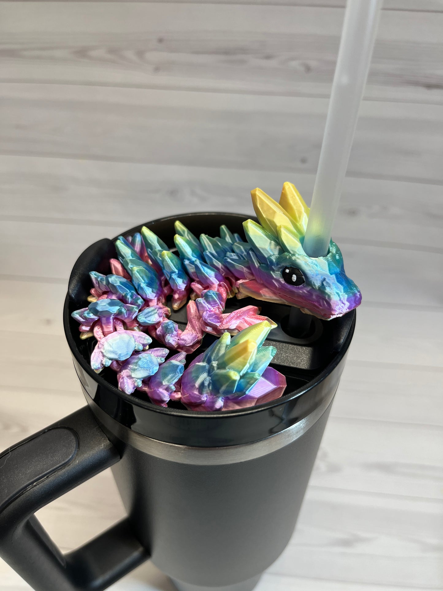 Dragon Straw Buddy- Silk Rainbow