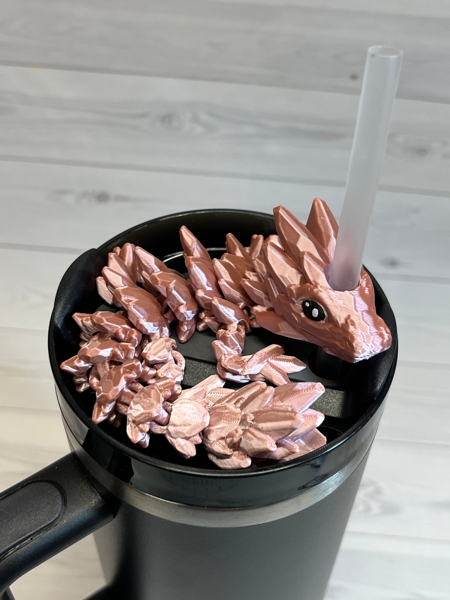 Dragon Straw Buddy- Silk Rose Gold