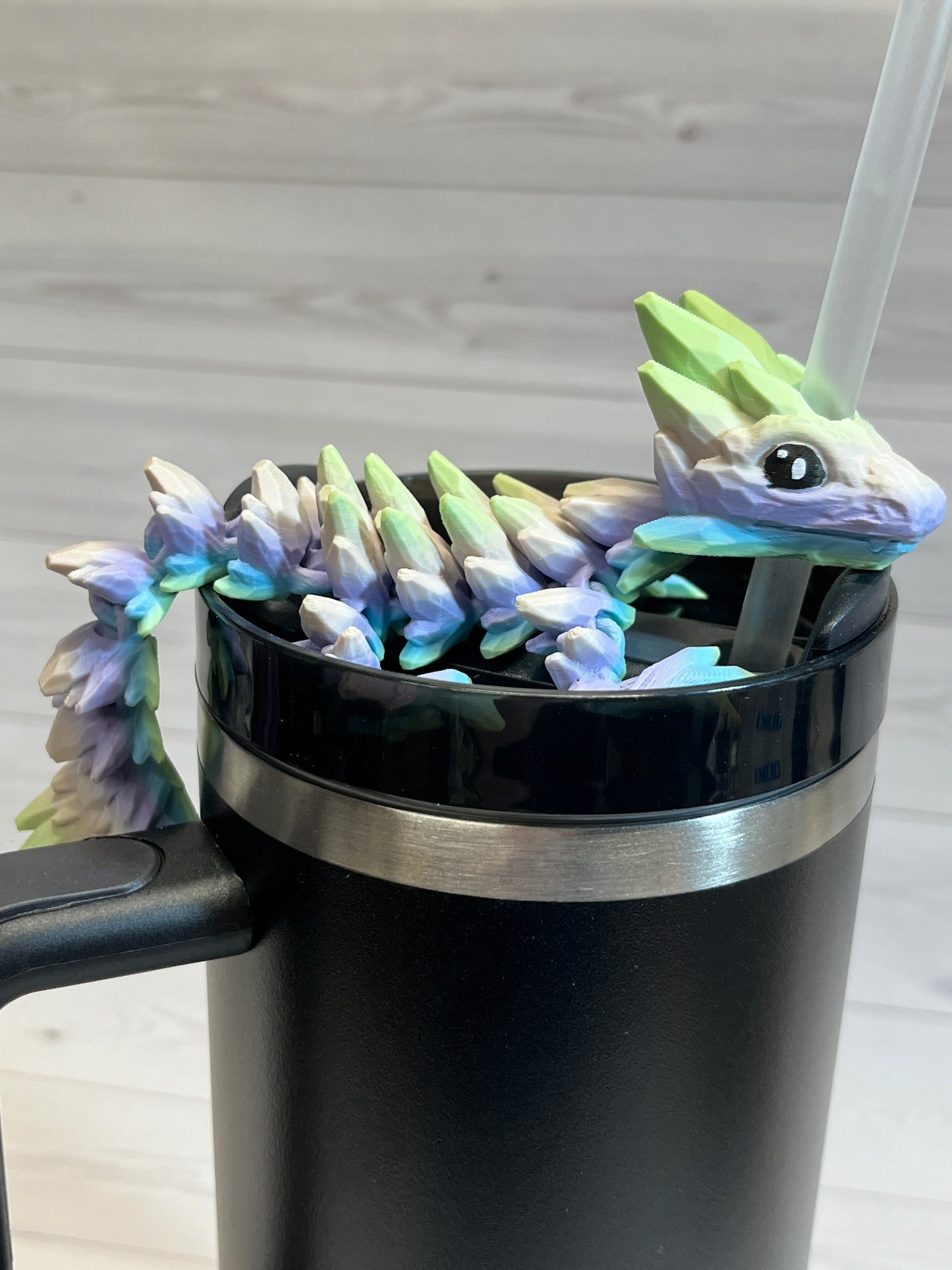 Dragon Straw Buddy- Matte Rainbow