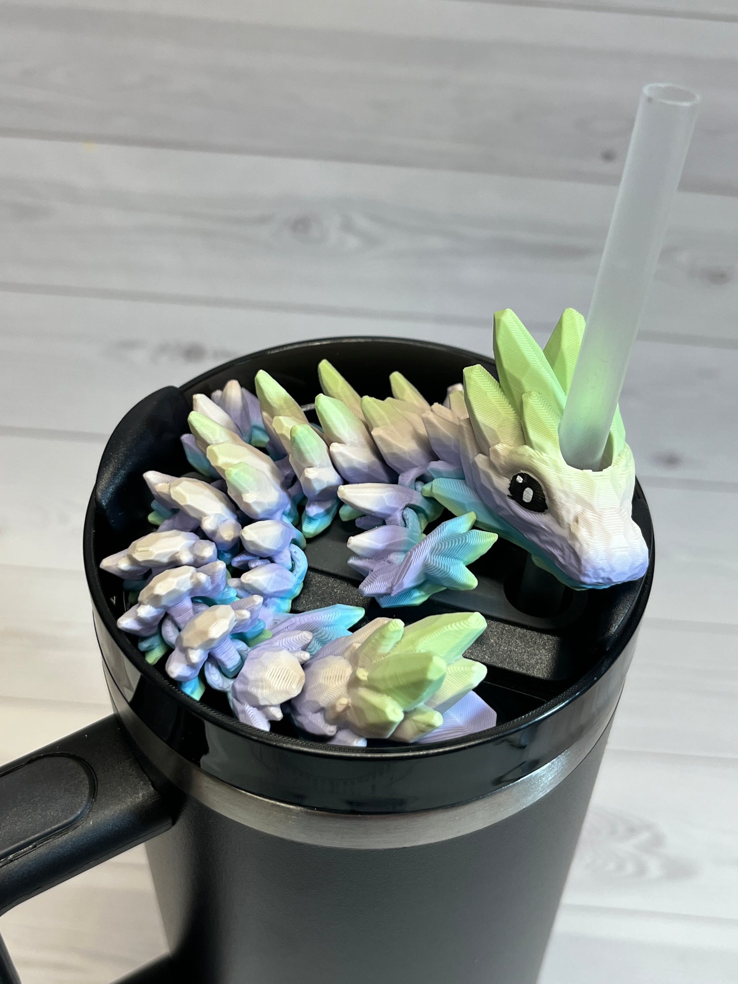 Dragon Straw Buddy- Matte Rainbow