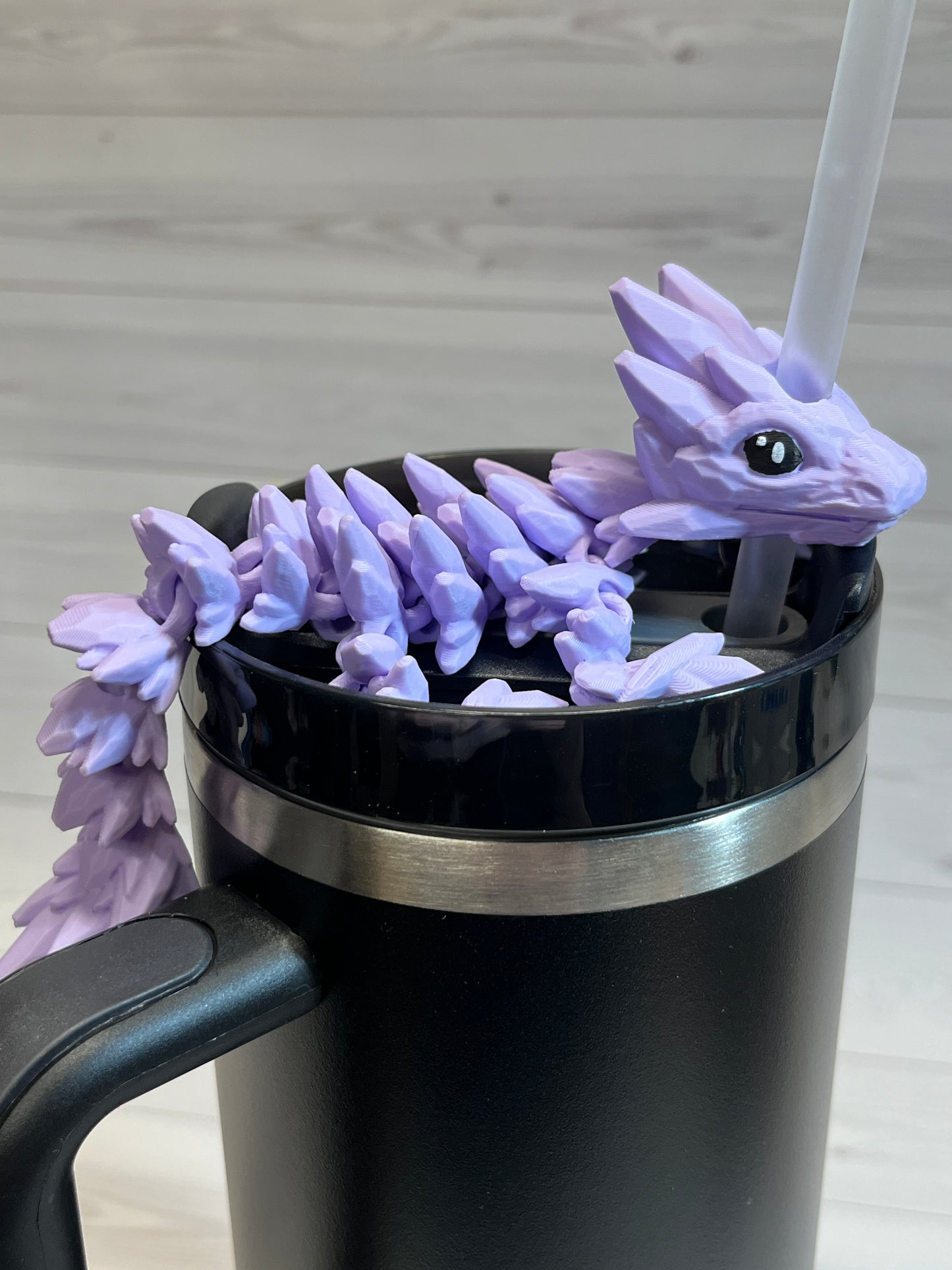 Dragon Straw Buddy- Pastel Purple