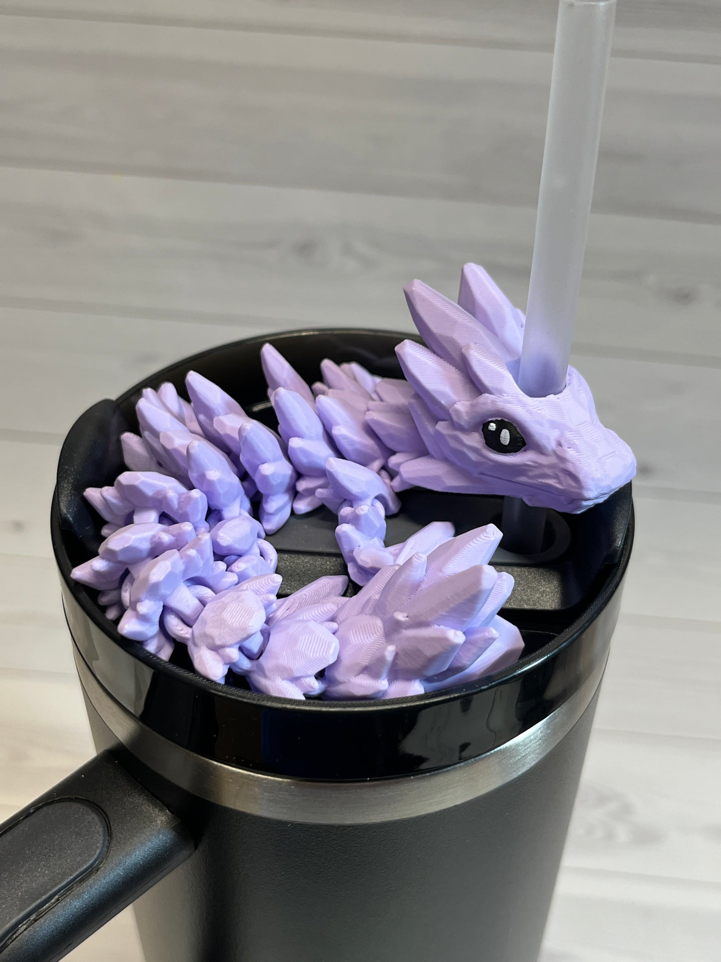 Dragon Straw Buddy- Pastel Purple