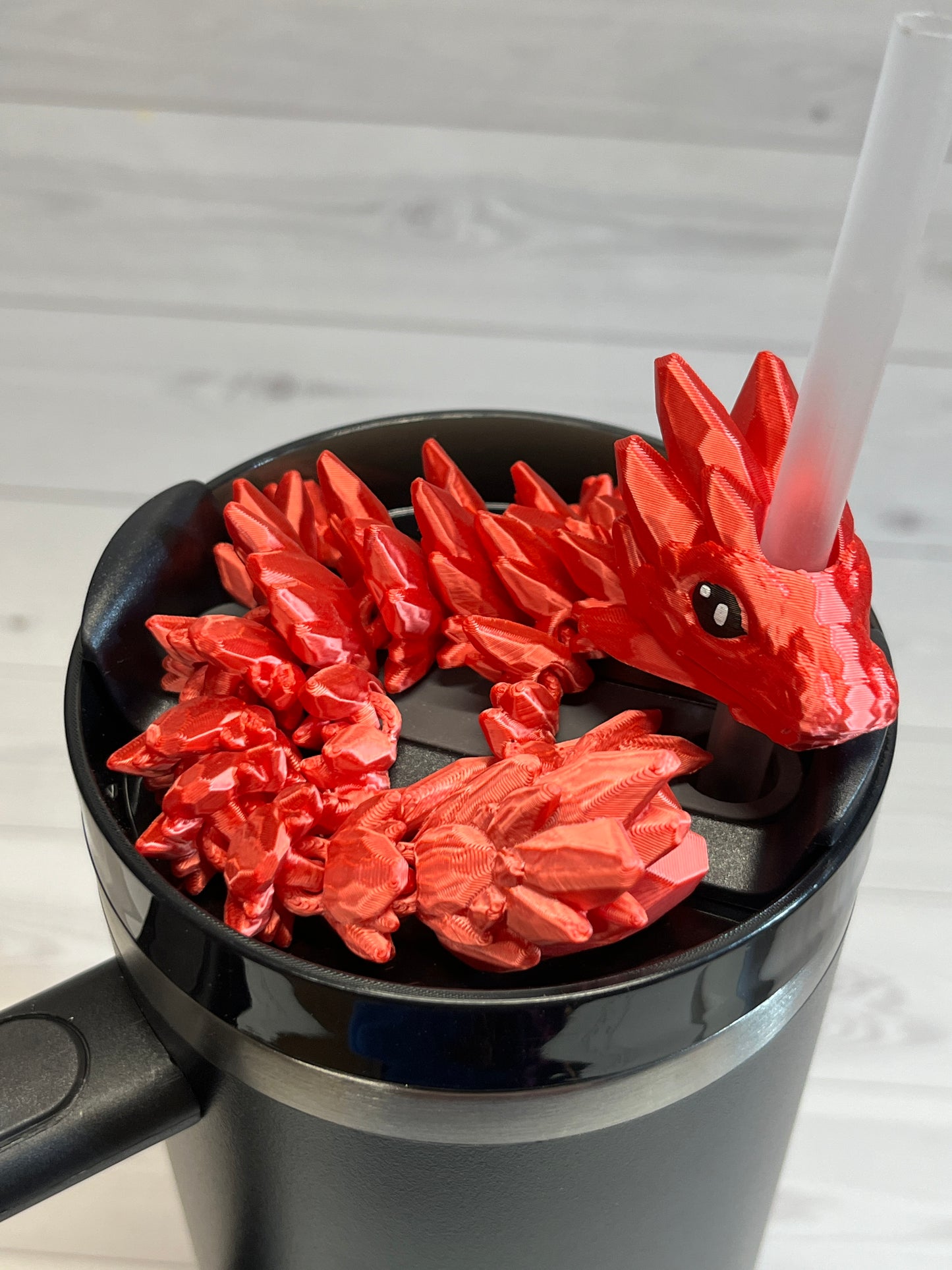 Dragon Straw Buddy- Silk Red