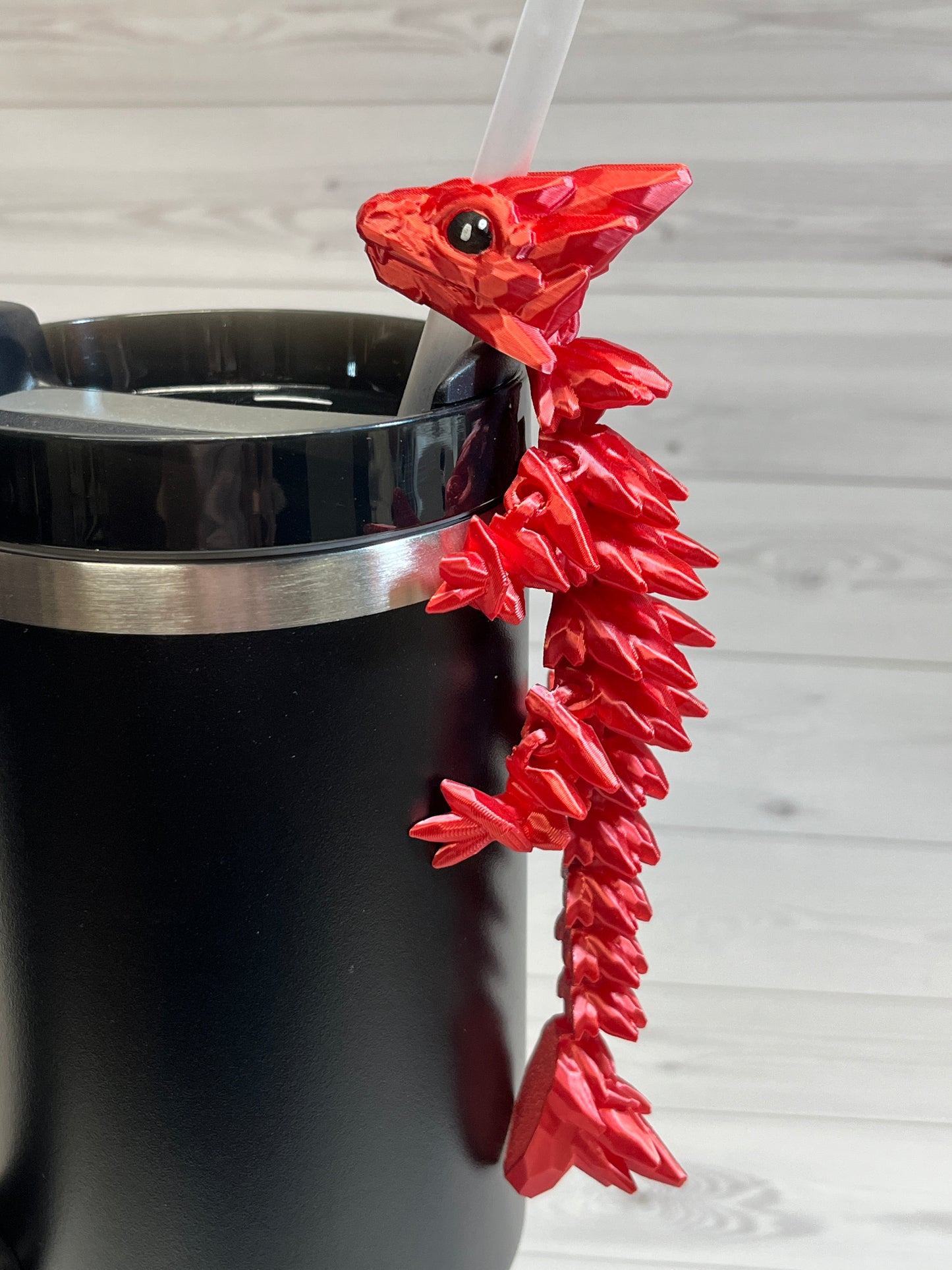 Dragon Straw Buddy- Silk Red