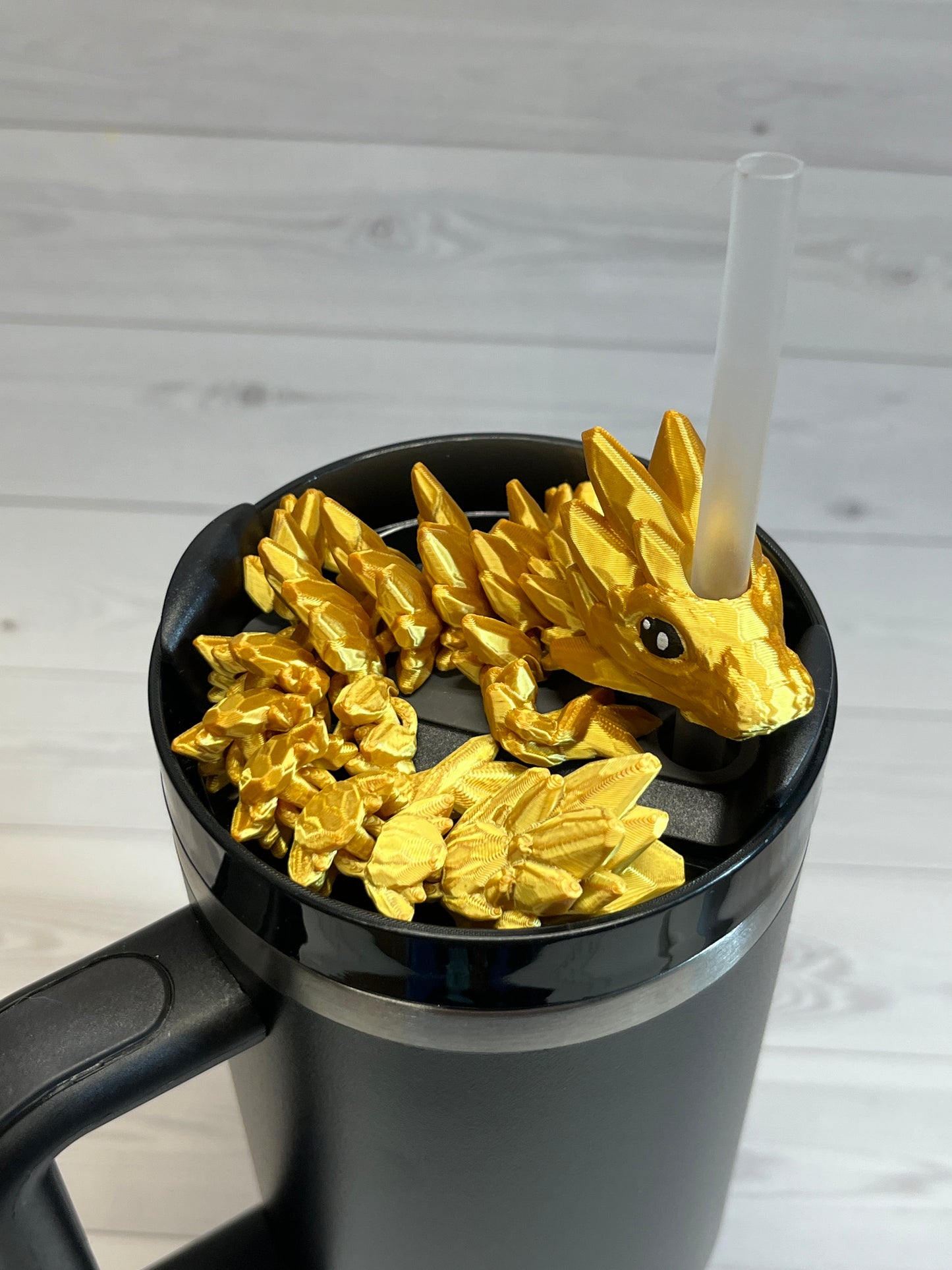 Dragon Straw Buddy- silk gold