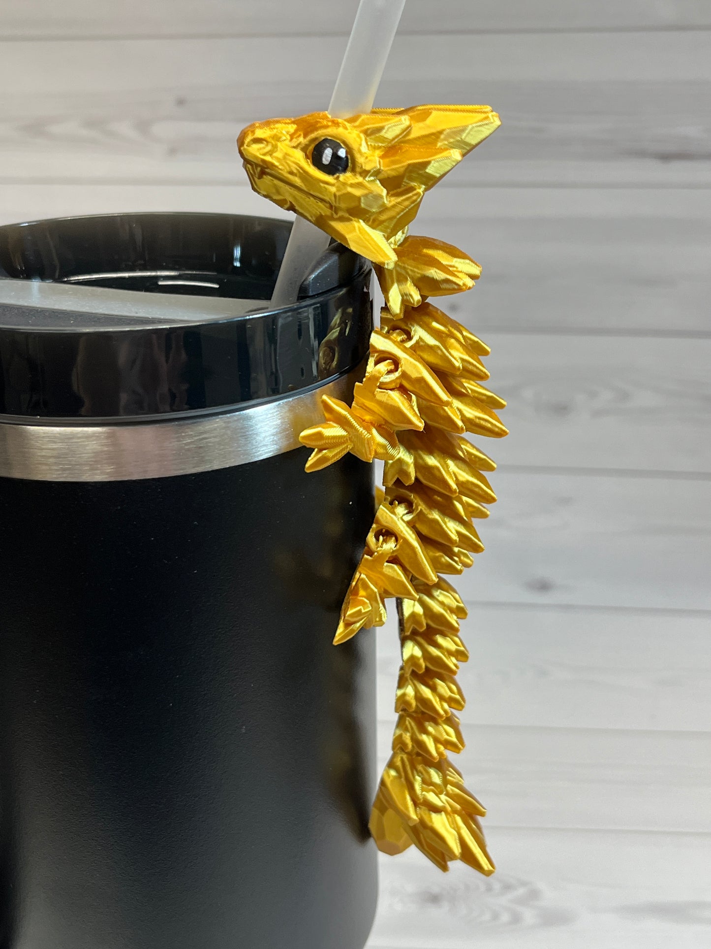 Dragon Straw Buddy- silk gold
