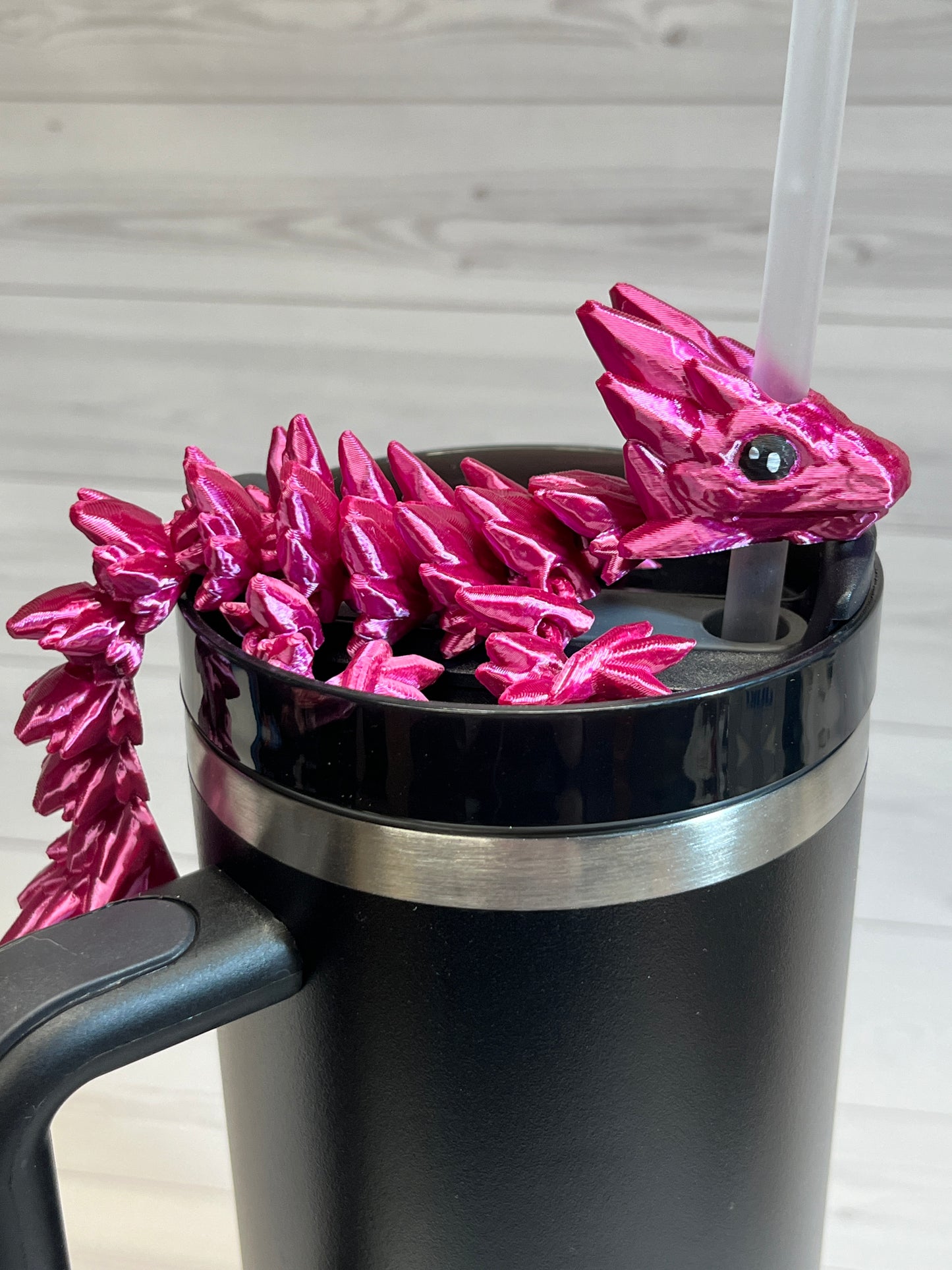 Dragon Straw Buddy- Silk Rose