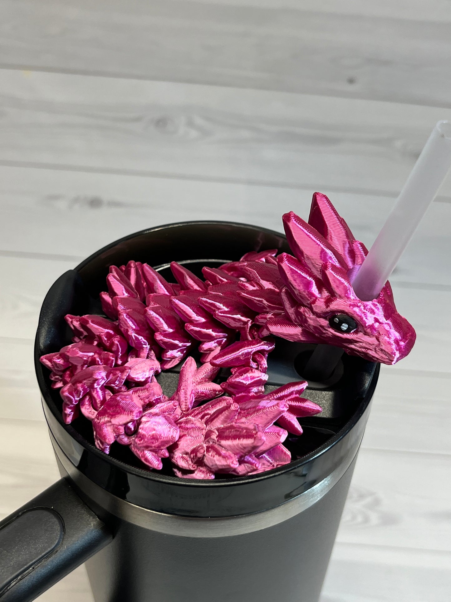 Dragon Straw Buddy- Silk Rose