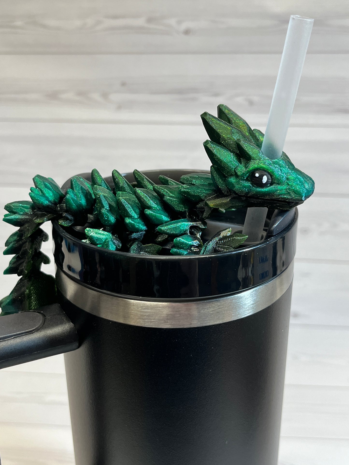 Dragon Straw Buddy-  Dual Green/Black