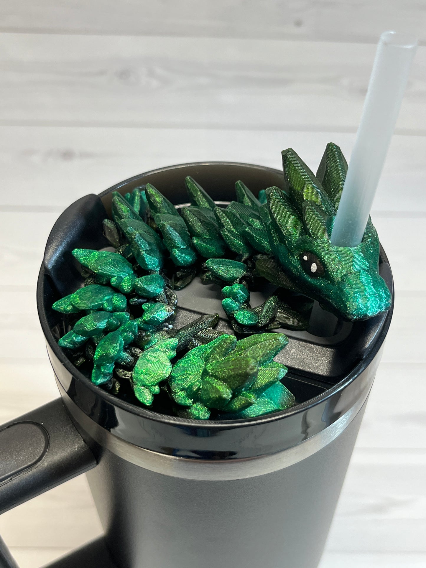 Dragon Straw Buddy-  Dual Green/Black