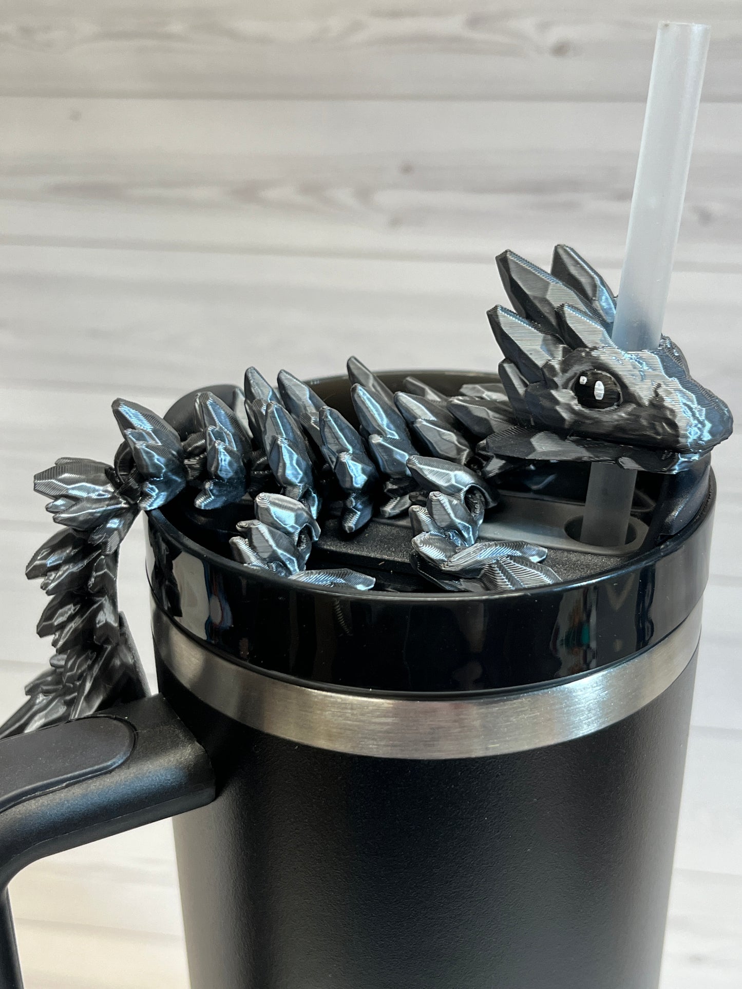 Dragon Straw Buddy- Silver Forge Black
